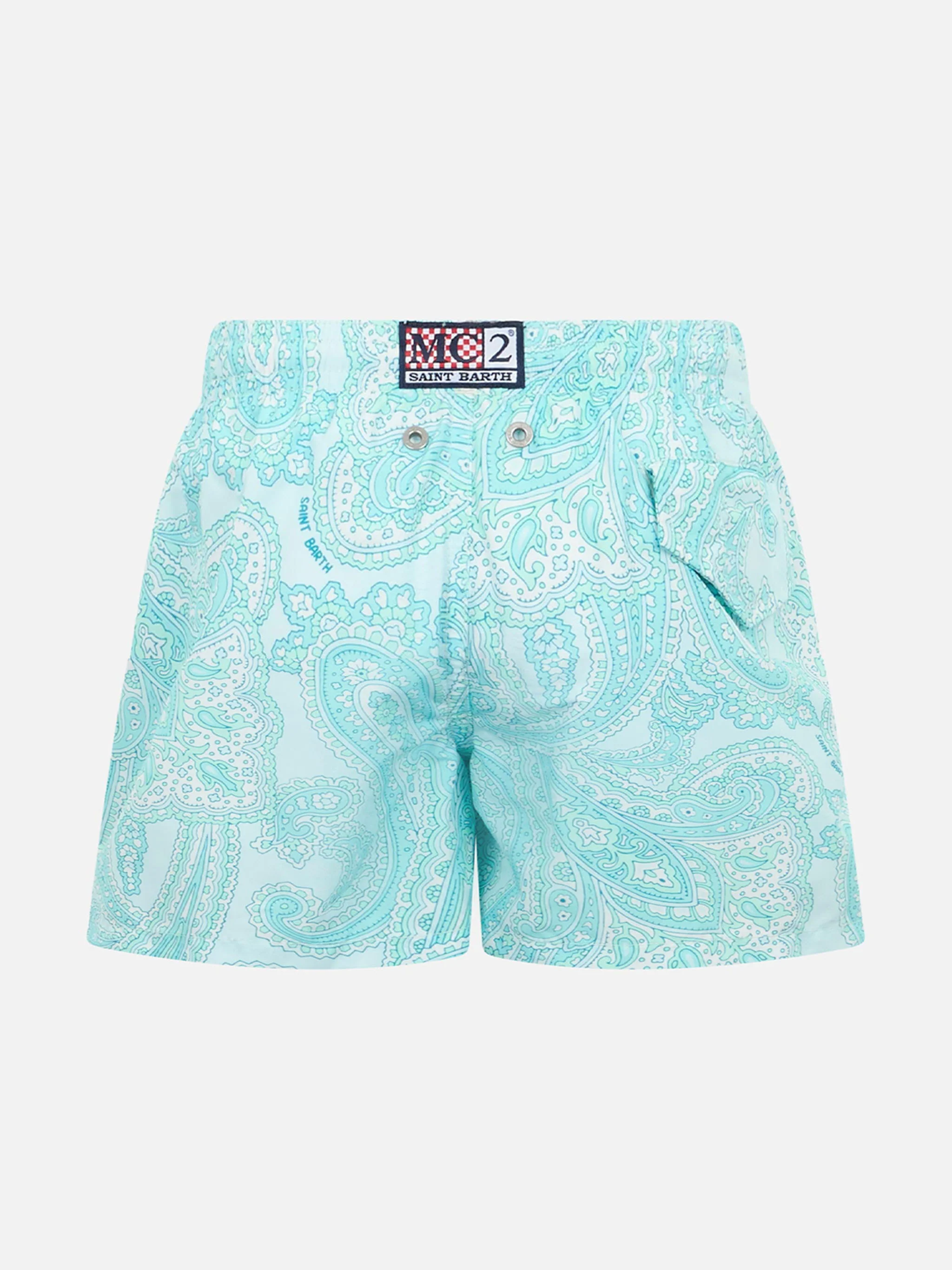 Costume da bagno da bambino in tessuto leggero Jean Lighting 70 con stampa paisley - Image 2