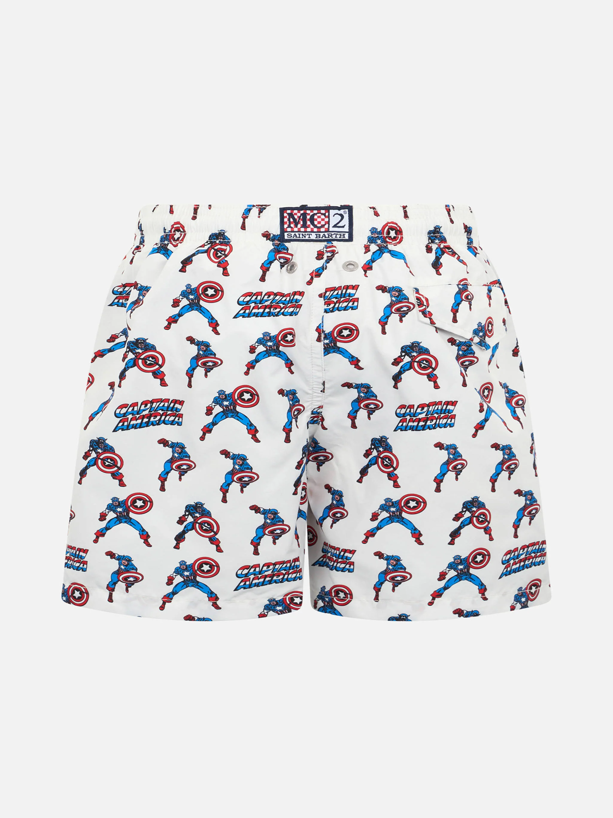 Costume da bagno da bambino in tessuto leggero Jean Lighting con stampa Capitan America | EDIZIONE SPECIALE MARVEL - Image 2