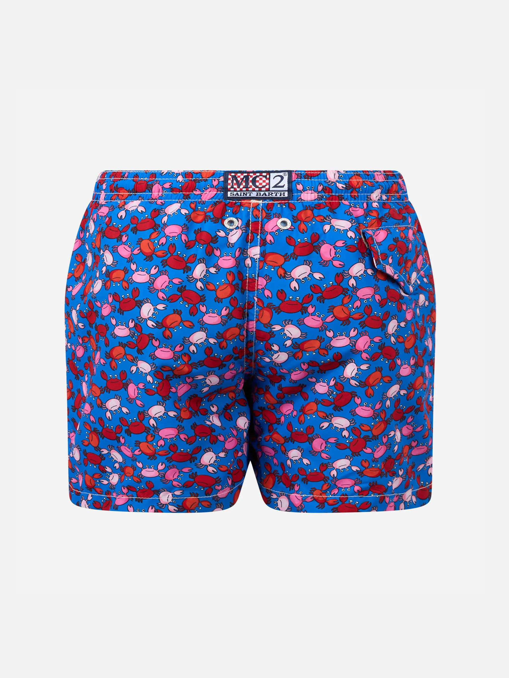 Costume da bagno da bambino in tessuto leggero Jean Lighting con stampa granchi - Image 2