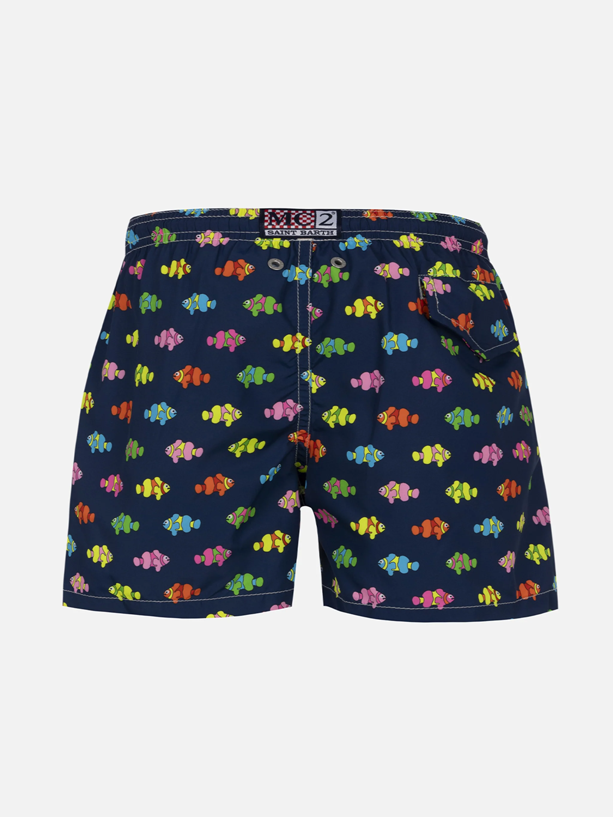 Costume da bagno da bambino in tessuto leggero Jean Lighting con stampa pesci - Image 2