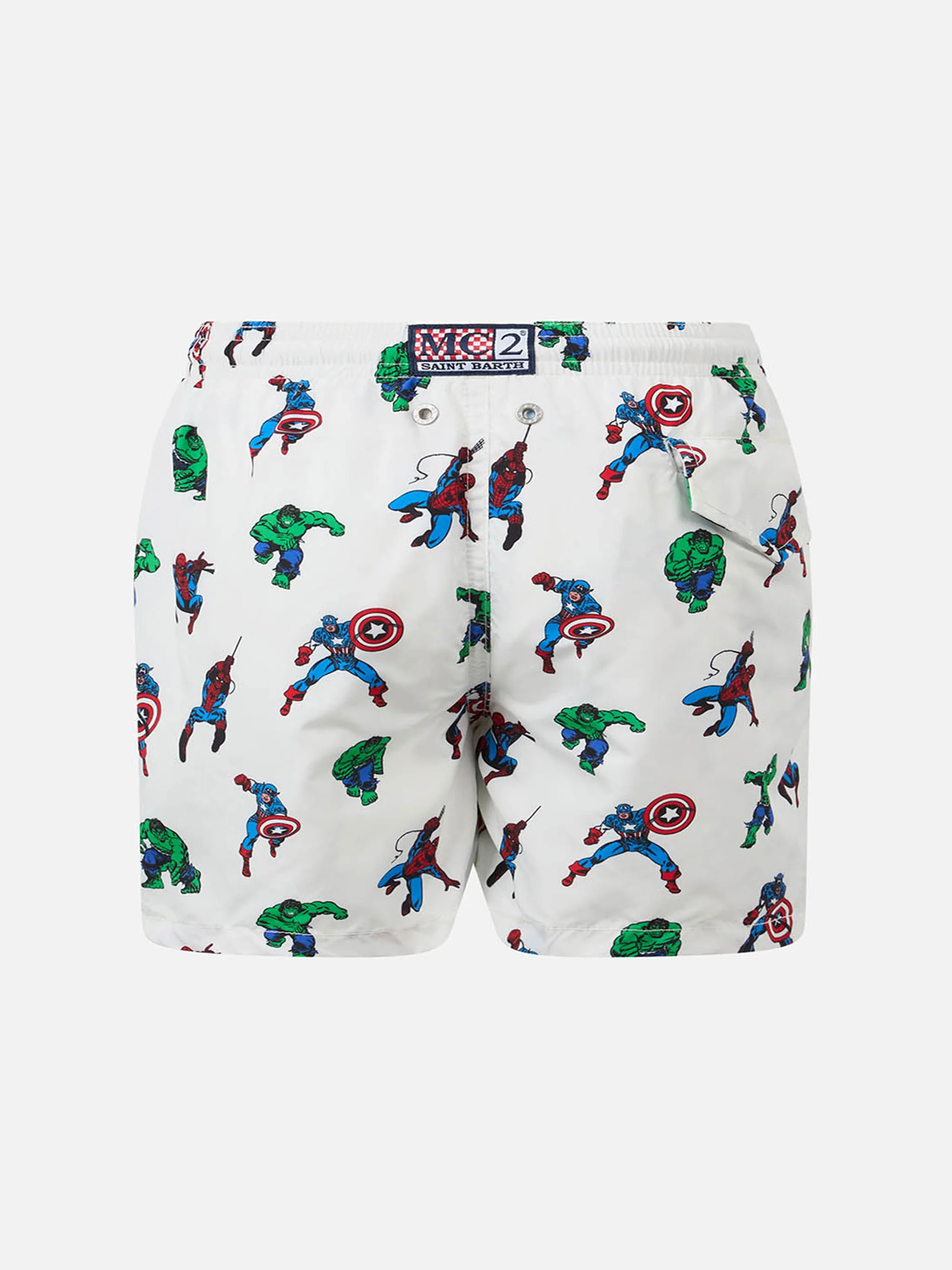 Costume da bagno da bambino in tessuto leggero Jean Lighting con stampa supereroi Marvel | EDIZIONE SPECIALE MARVEL - Image 2
