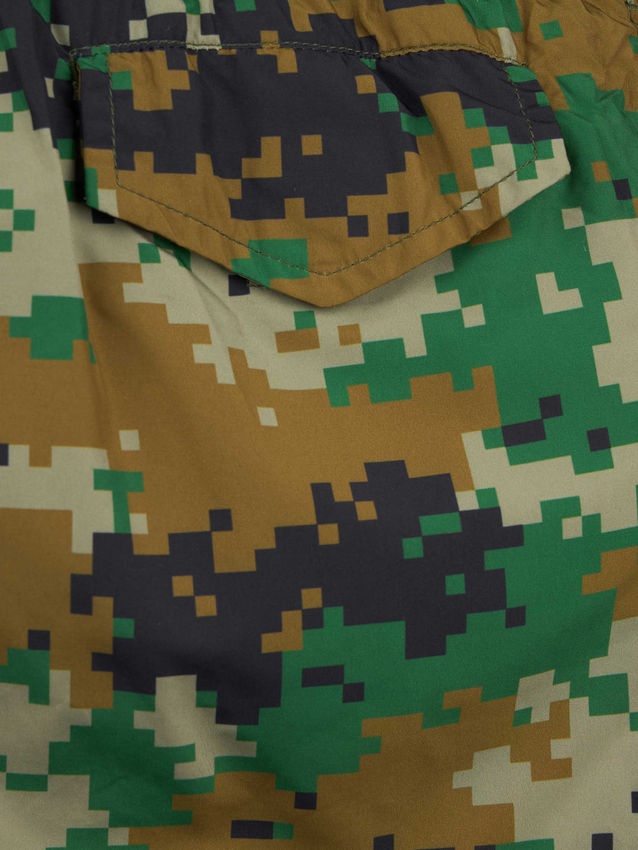 Costume da bagno da bambino in tessuto leggero Jean Lighting con stampa pixel camouflage - Image 3