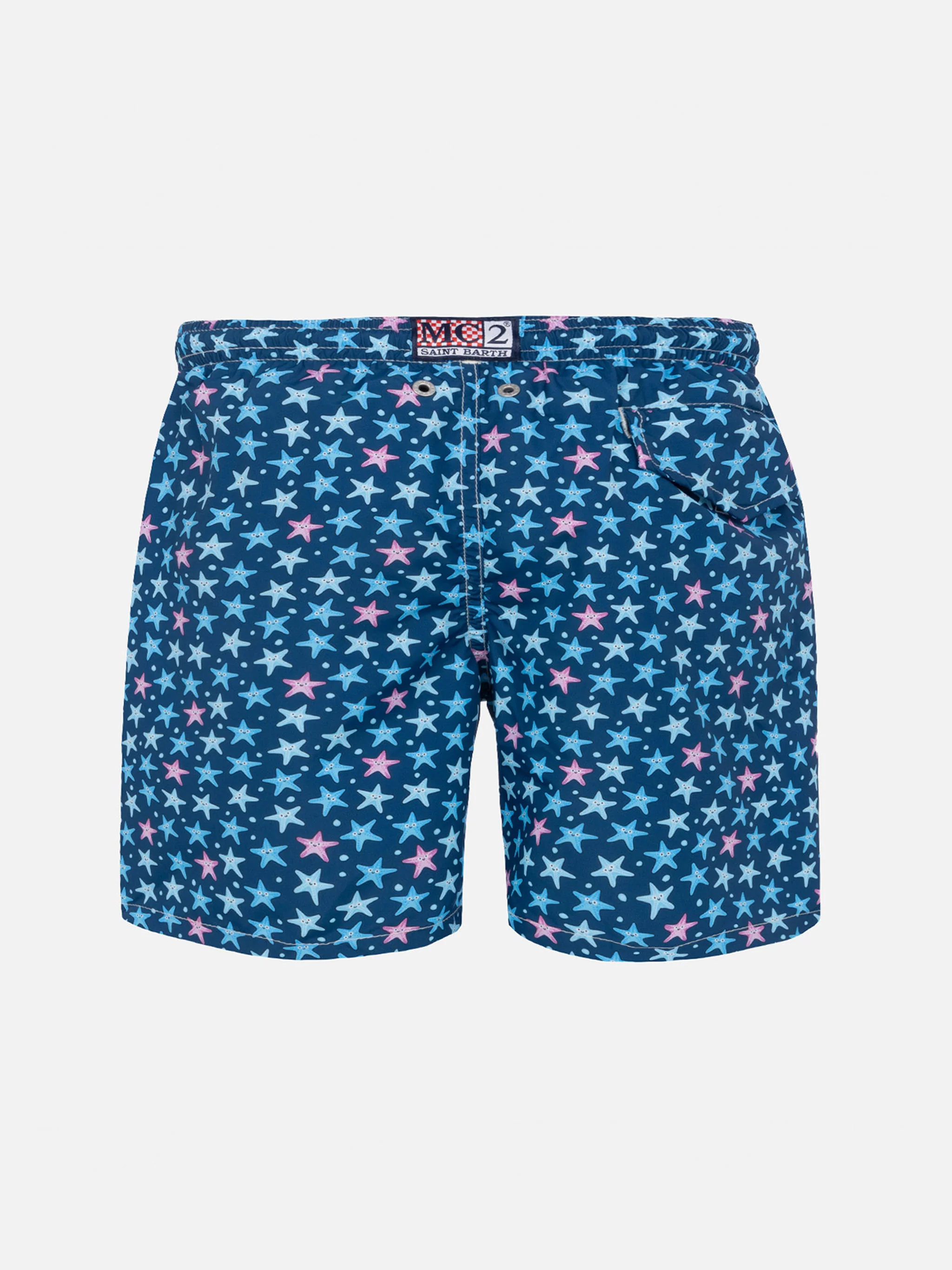Costume da bagno da bambino in tessuto leggero Jean Lighting con stampa stelle marine - Image 2