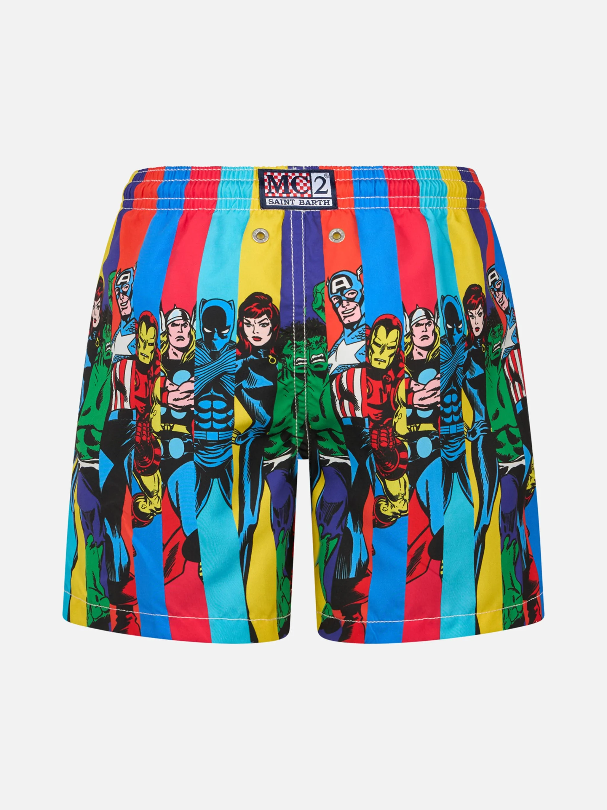 Costume da bagno medio da bambino Haiti con stampa piazzata dei supereroi Marvel | EDIZIONE SPECIALE MARVEL - Image 2