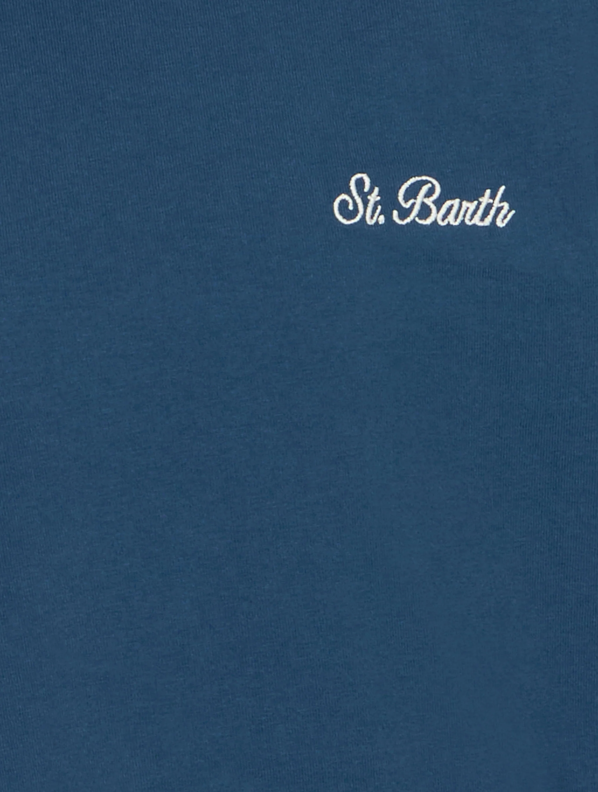 T-shirt da bambino Dover in jersey di cotone blu navy con ricamo St. Barth - Image 2