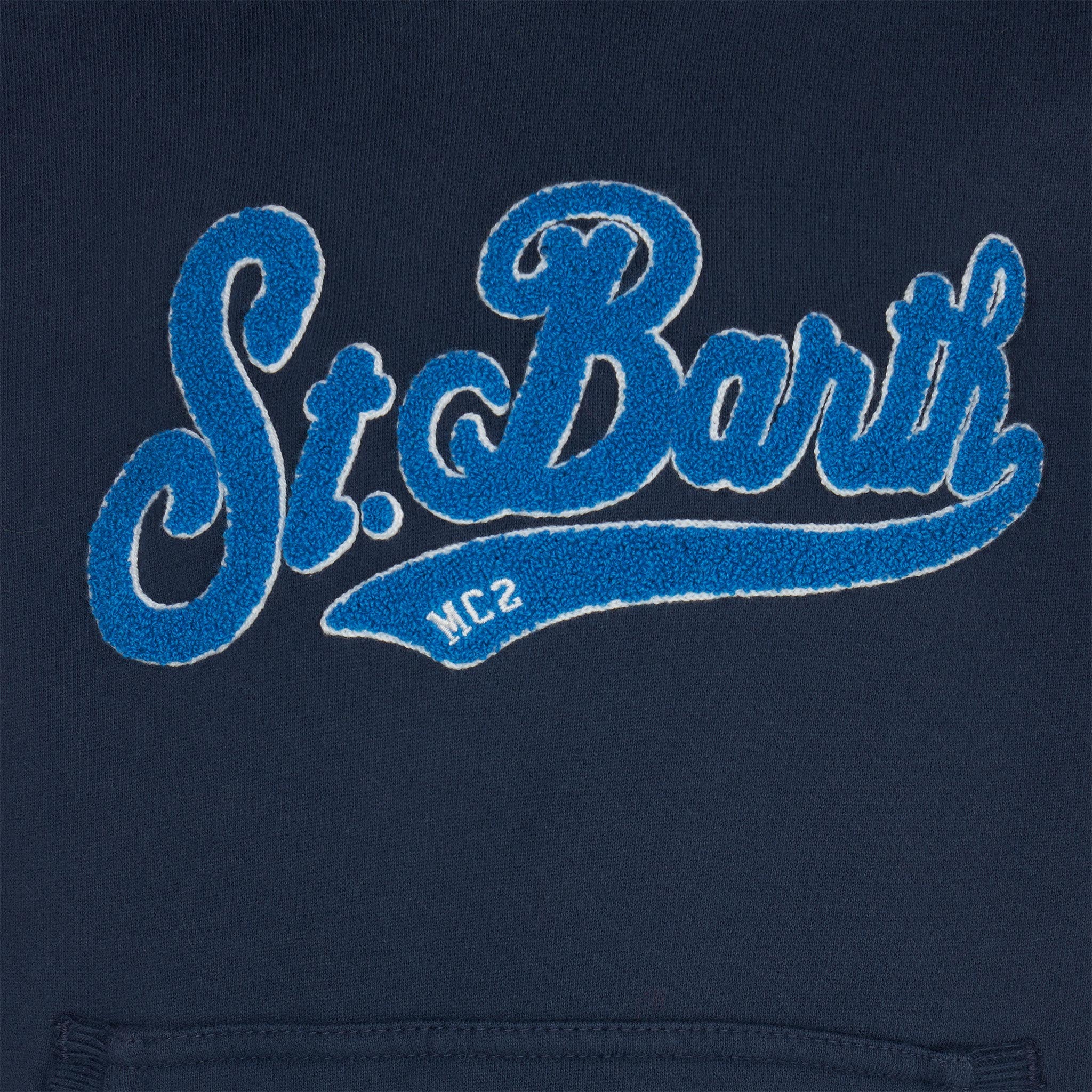 Felpa da bambino blu navy con cappuccio - Image 2