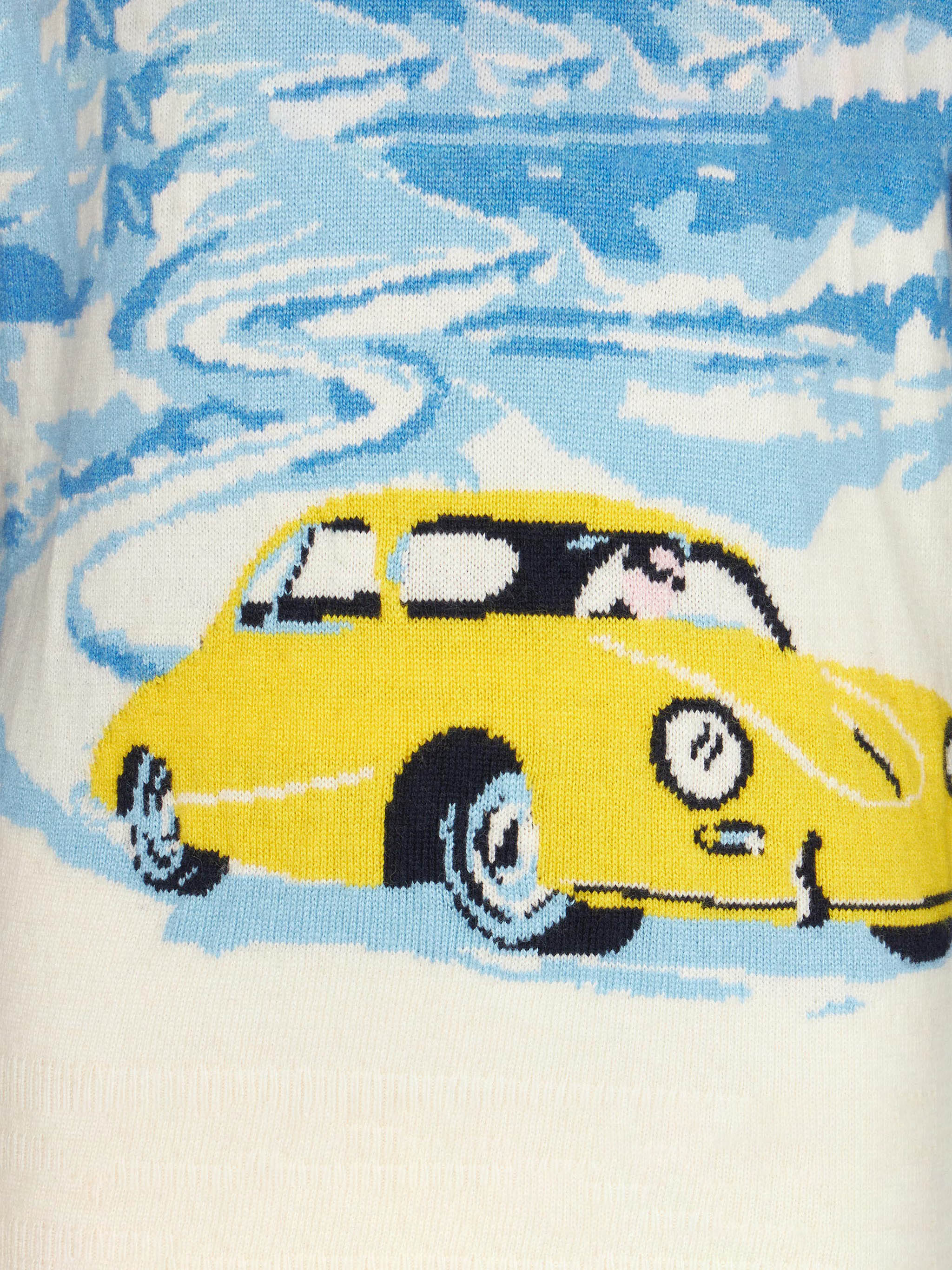 Maglione da bambino blu navy con stampa jacquard Cortina - Image 3