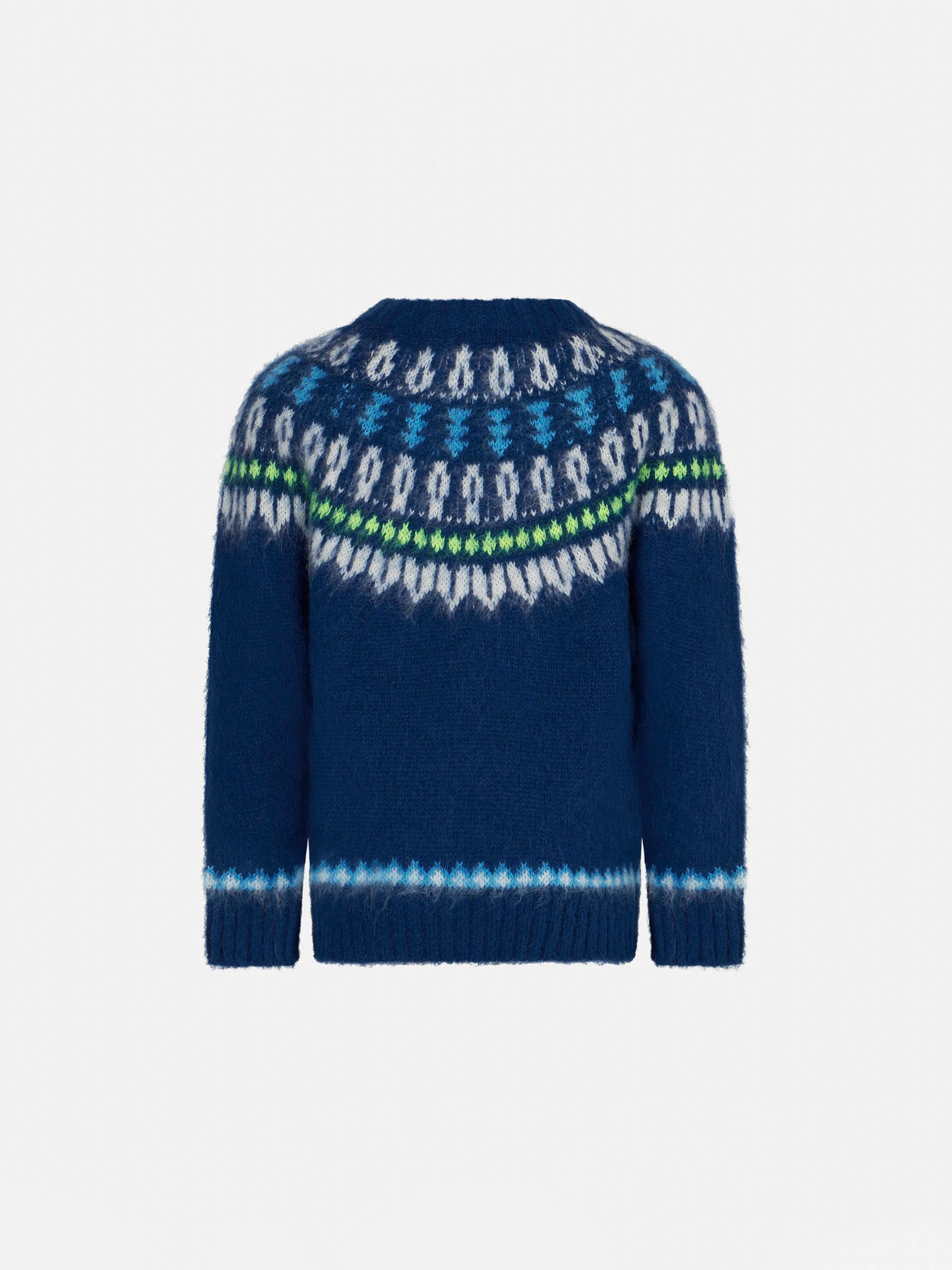 Maglione da bambino garzato con jacquard islandese - Image 2