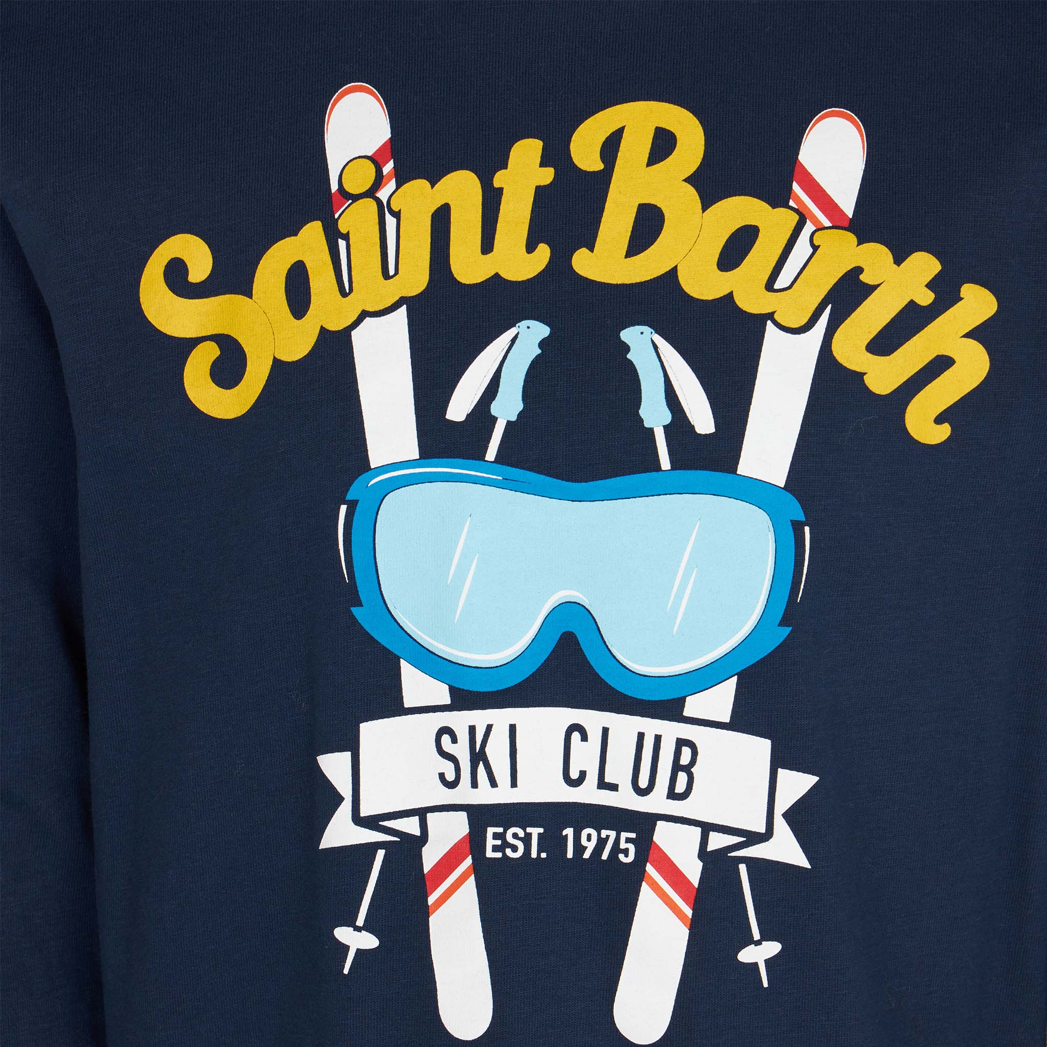 T-shirt da bambino blu navy con stampa - Image 2