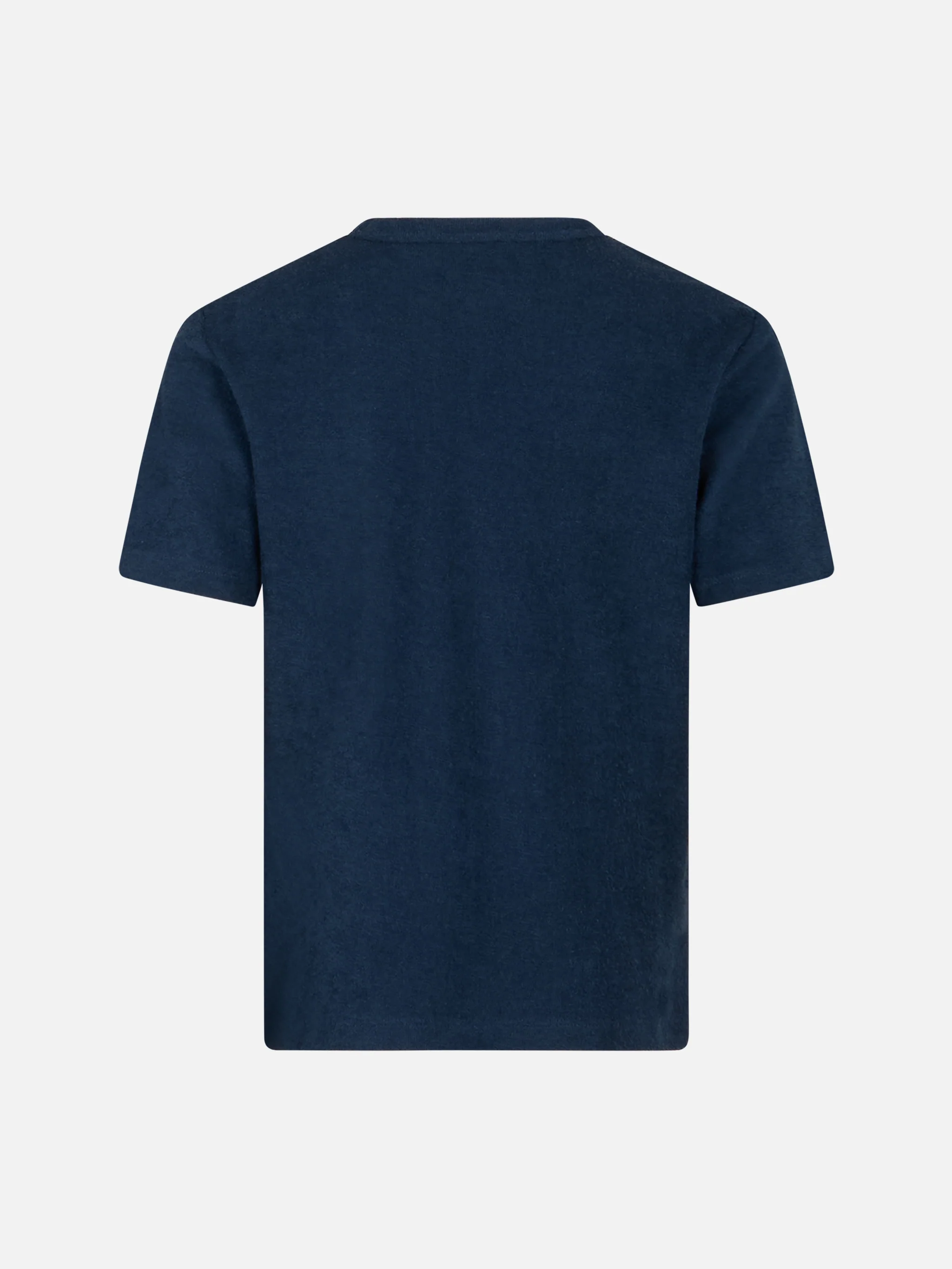 T-shirt da bambino in spugna blu navy Gary con ricamo St. Barth - Image 2