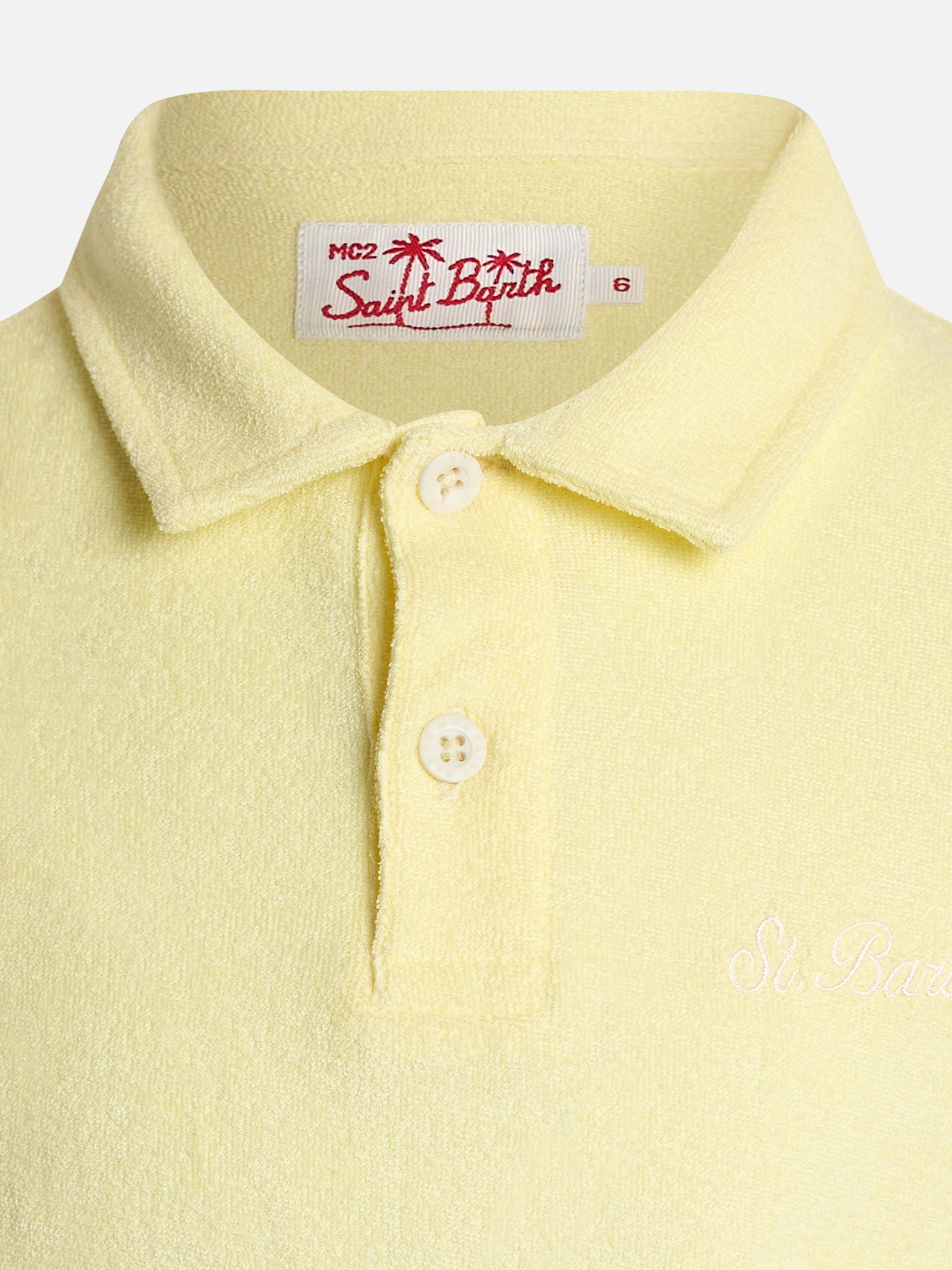 Polo da bambino in spugna giallo pallido Jeremy Jr - Image 2