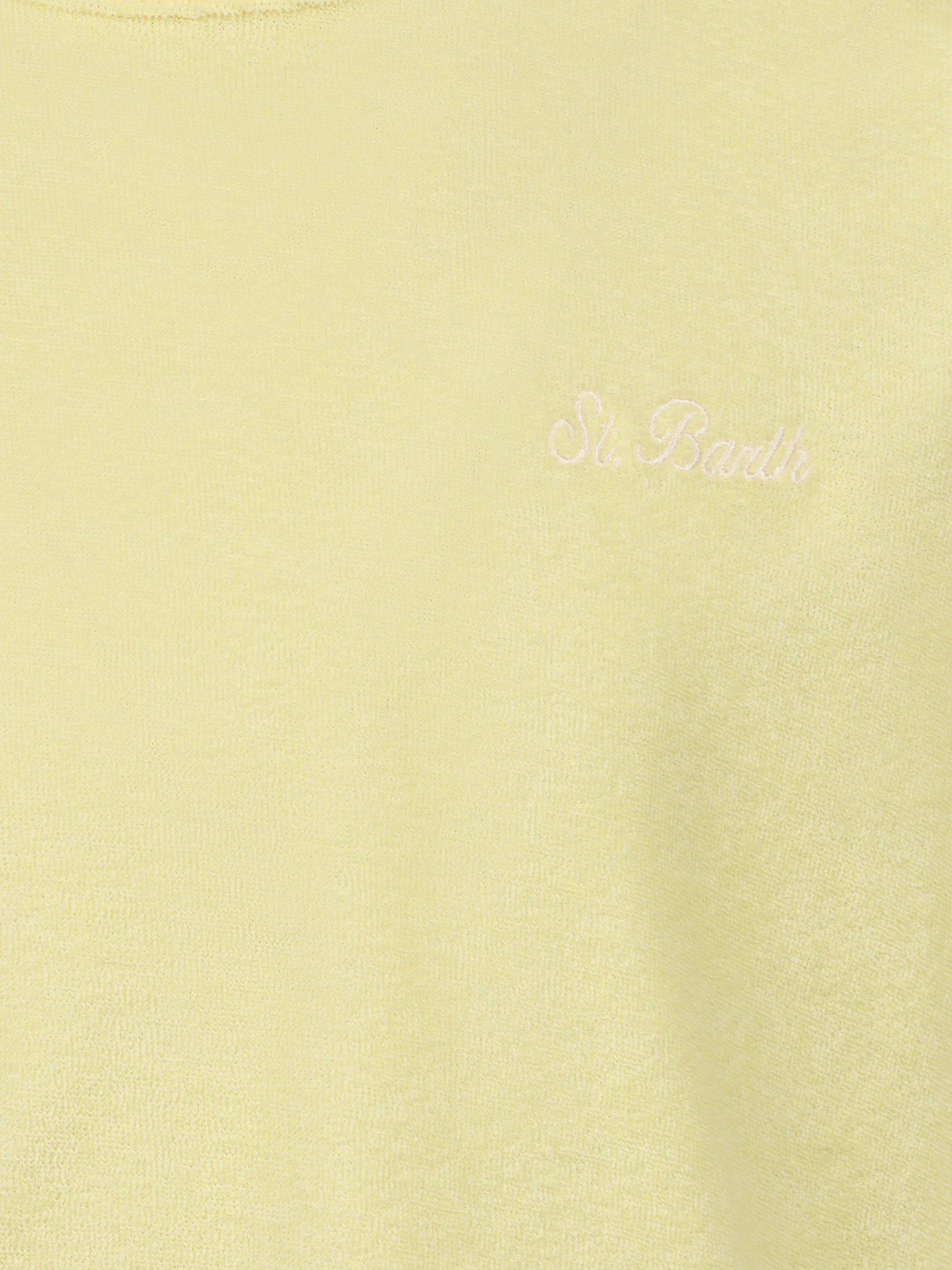 T-shirt da bambino in spugna giallo pallido Gary con ricamo St. Barth - Image 3