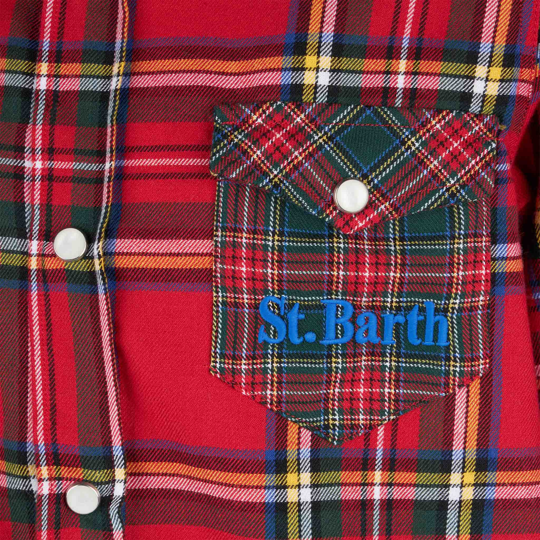 Camicia da bambino con stampa tartan - Image 3