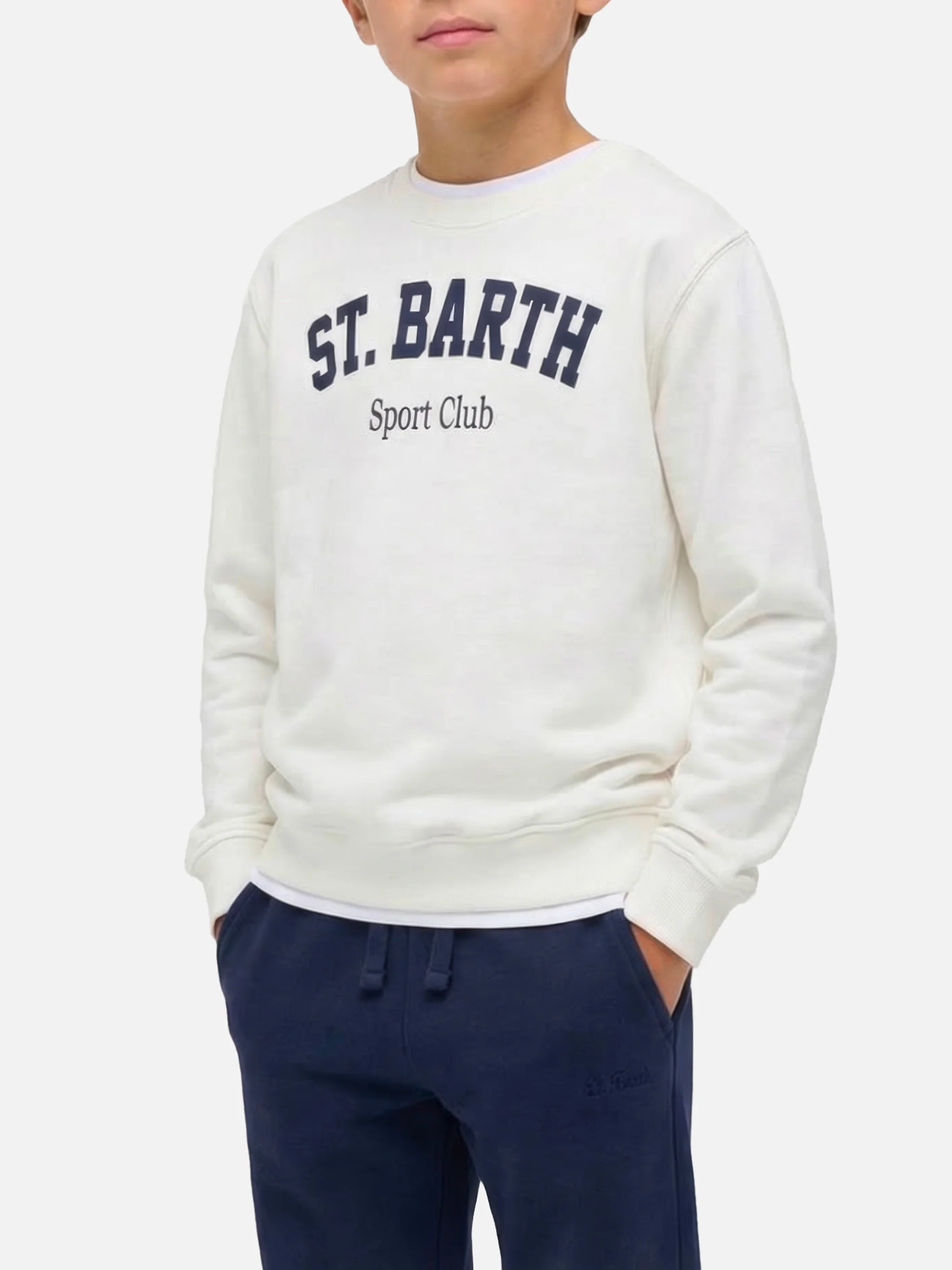 Felpa da bambino Bobby con stampa St. Barth sport club - Image 2