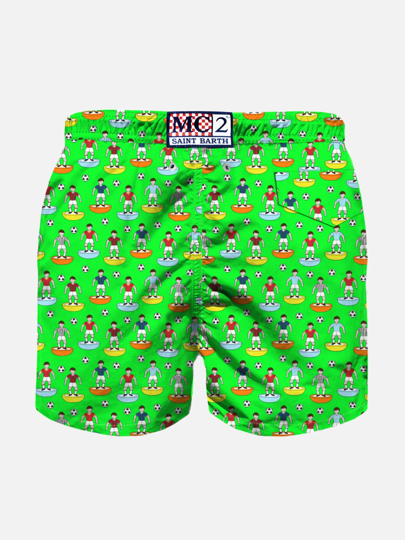 Costume da bagno da bambino con calciatori multicolori - Image 2