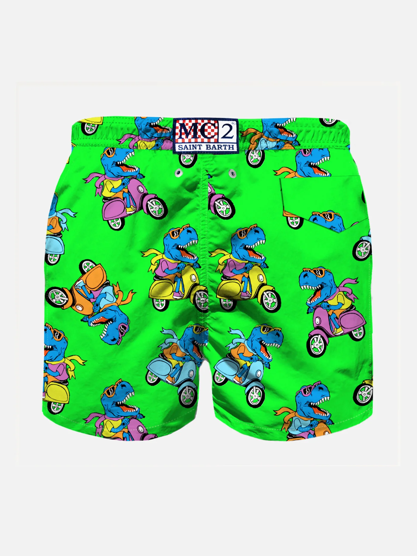 Costume da bagno da bambino con t-rex rider multicolore - Image 2