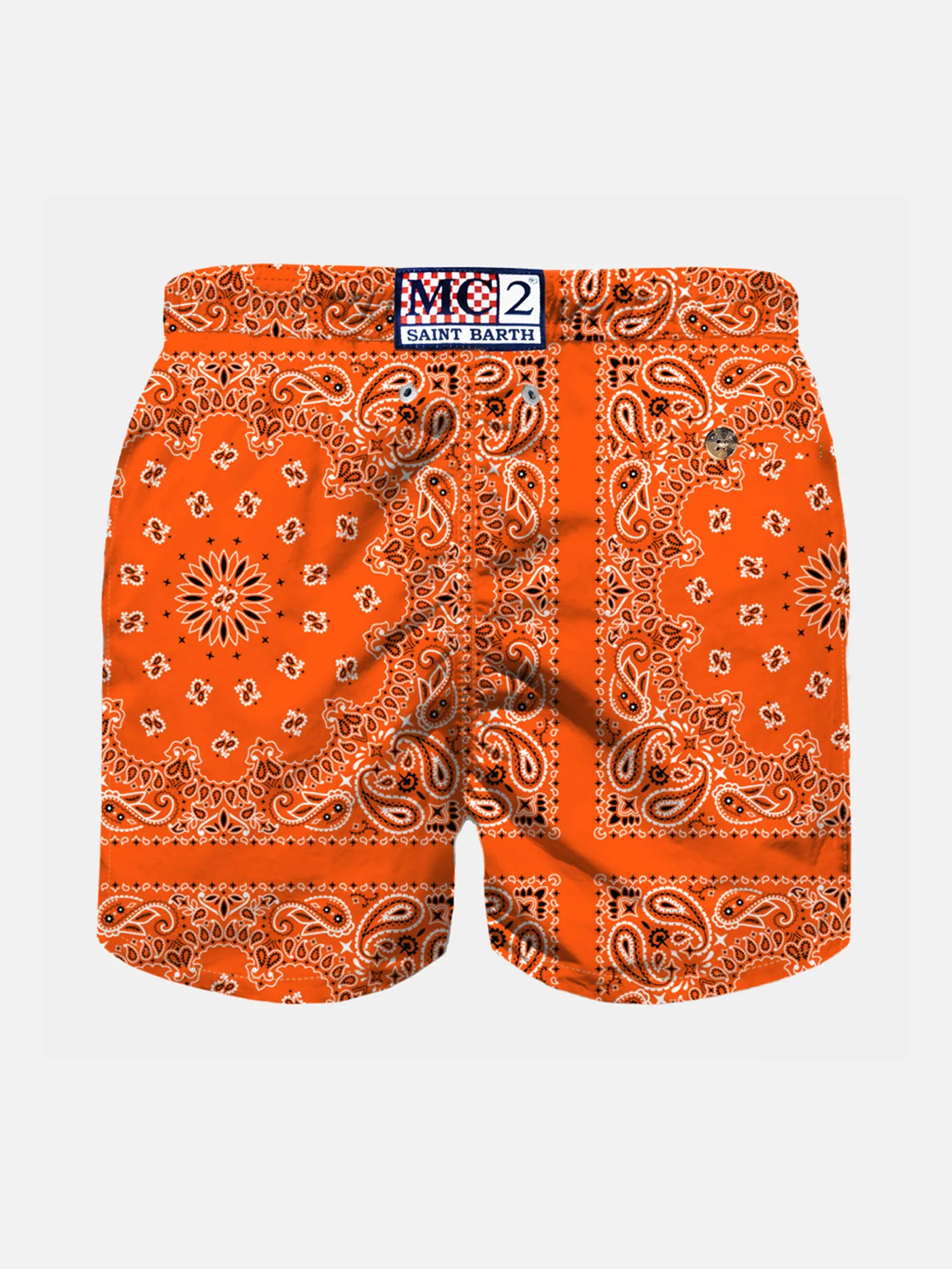 Costume da bagno da bambino con stampa bandana arancione - Image 2