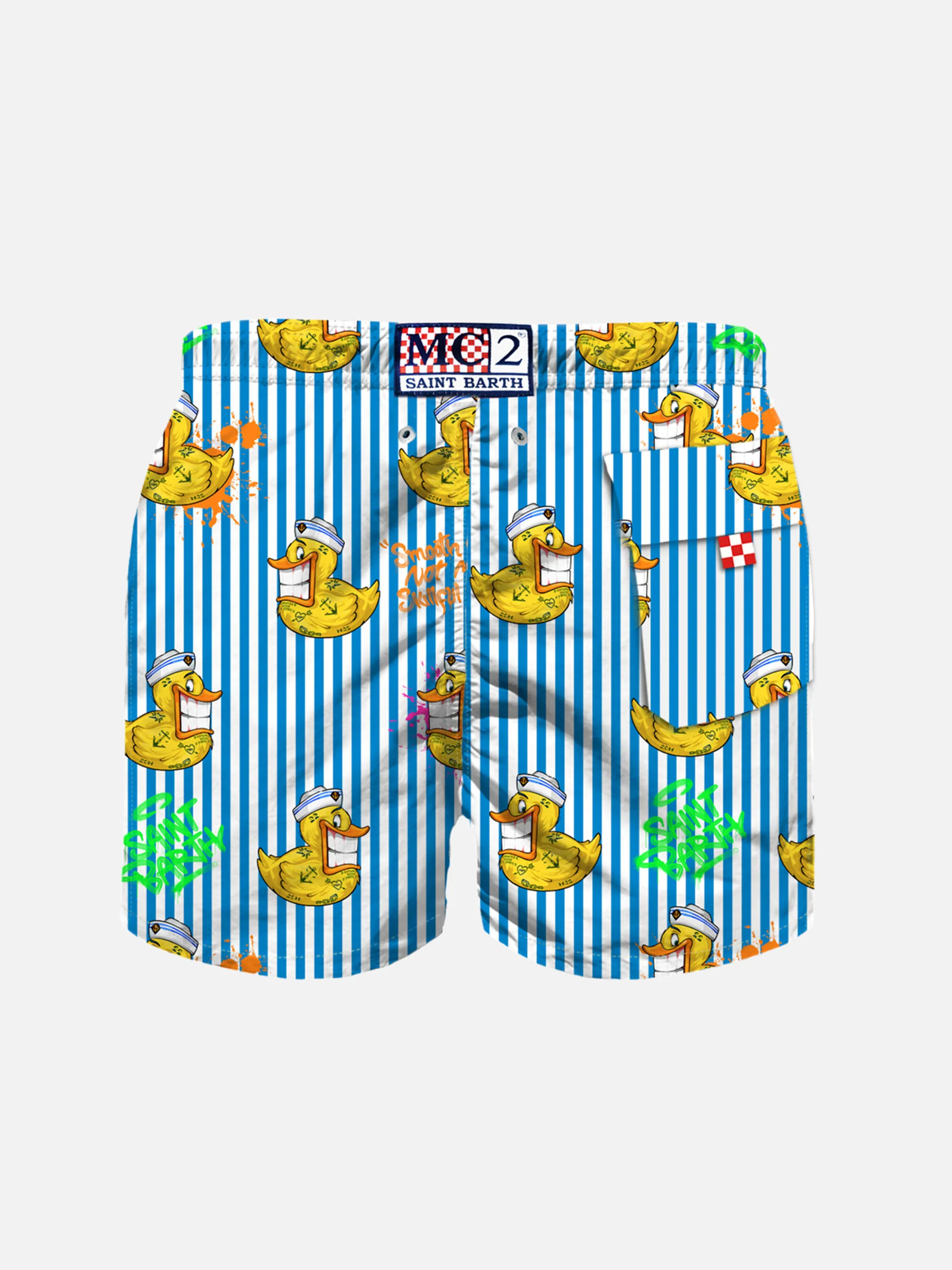 Costume da bagno da bambino con stampa papera Crypto | EDIZIONE SPECIALE CRYPTO PUPPETS - Image 2