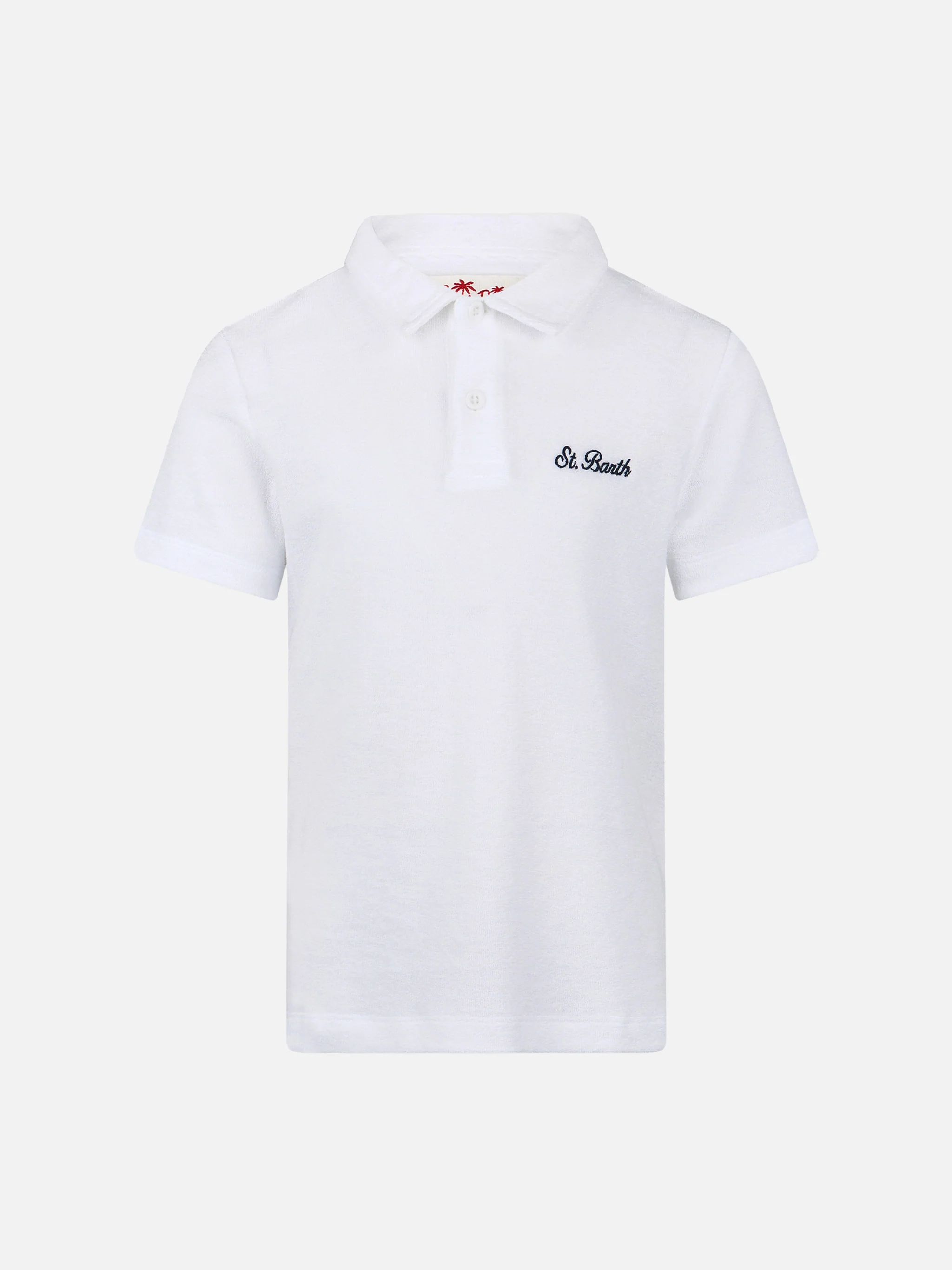 Polo da bambino in spugna bianca Jeremy Jr