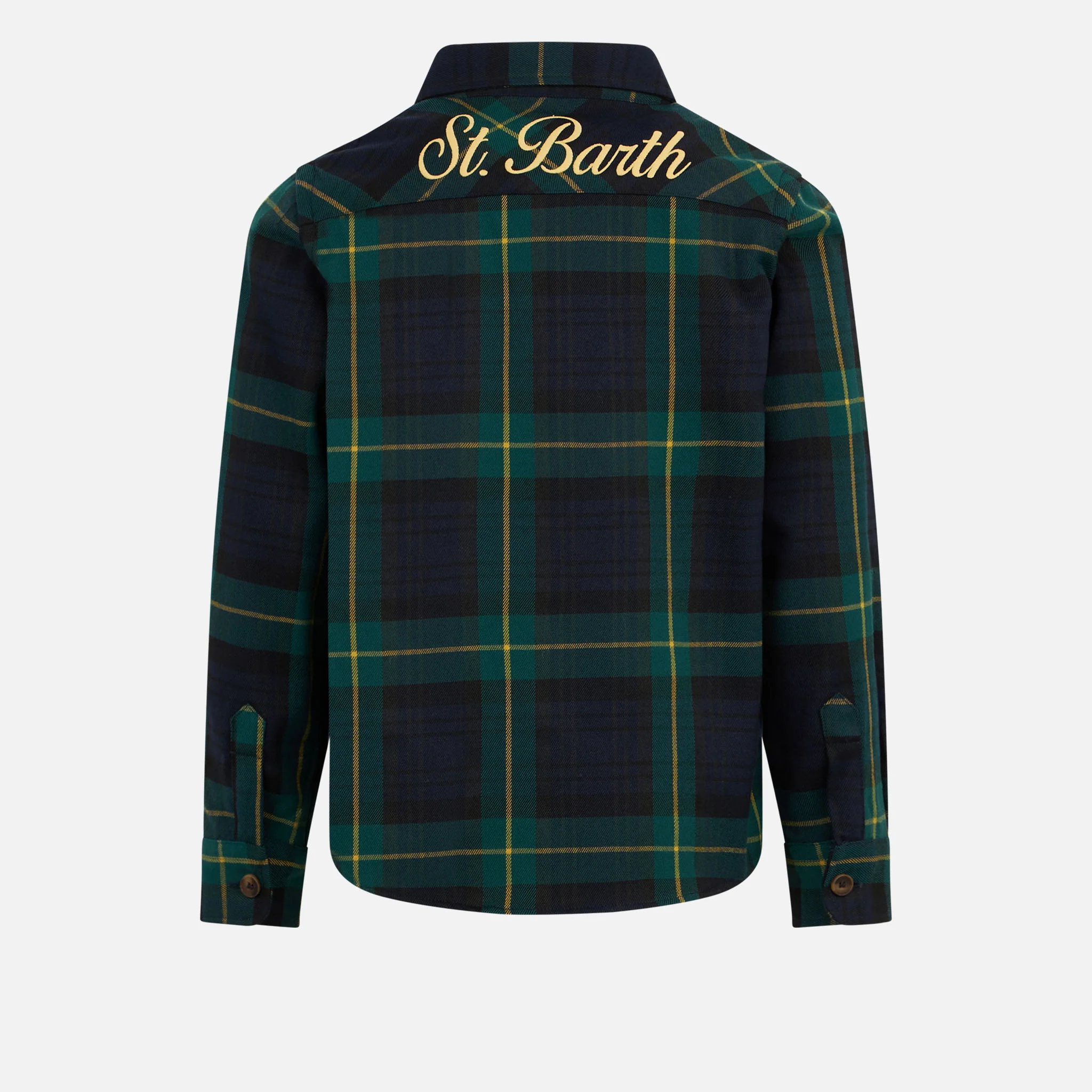 Camicia da bambino in lana con stampa scozzese - Image 2