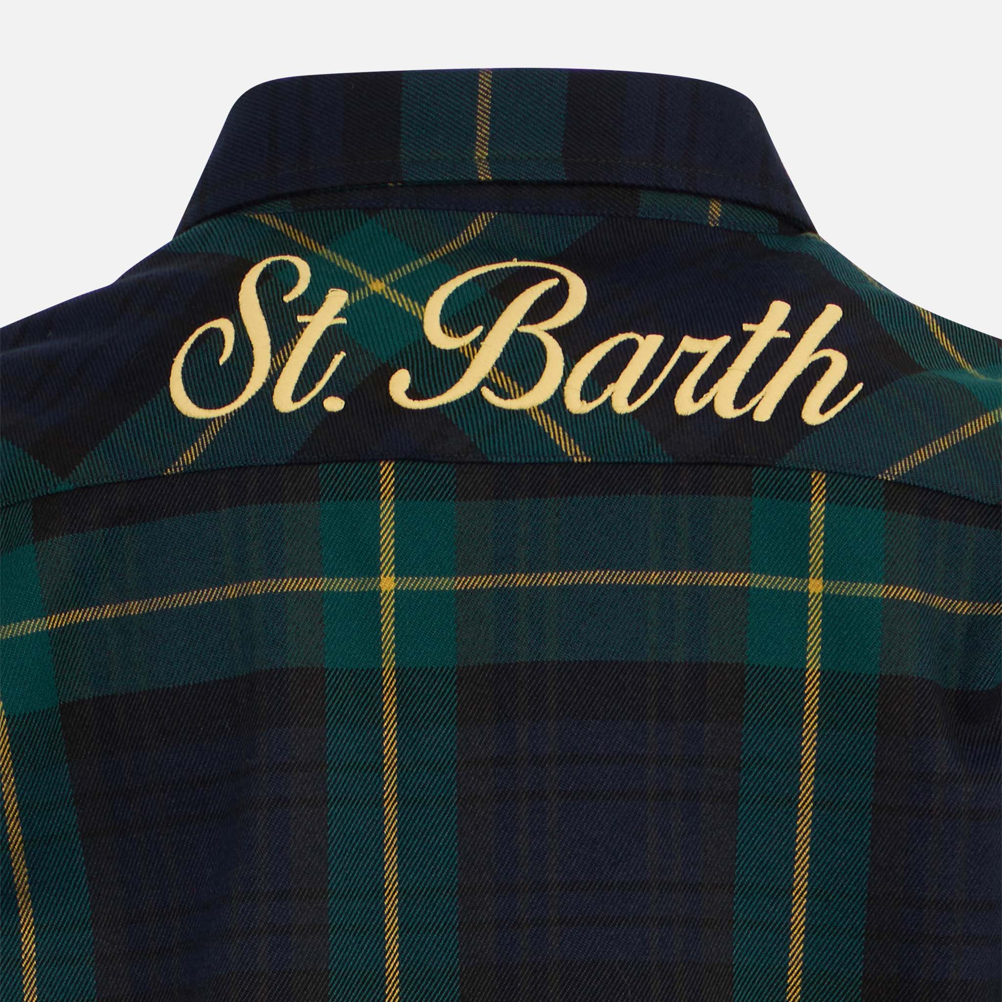 Camicia da bambino in lana con stampa scozzese - Image 3