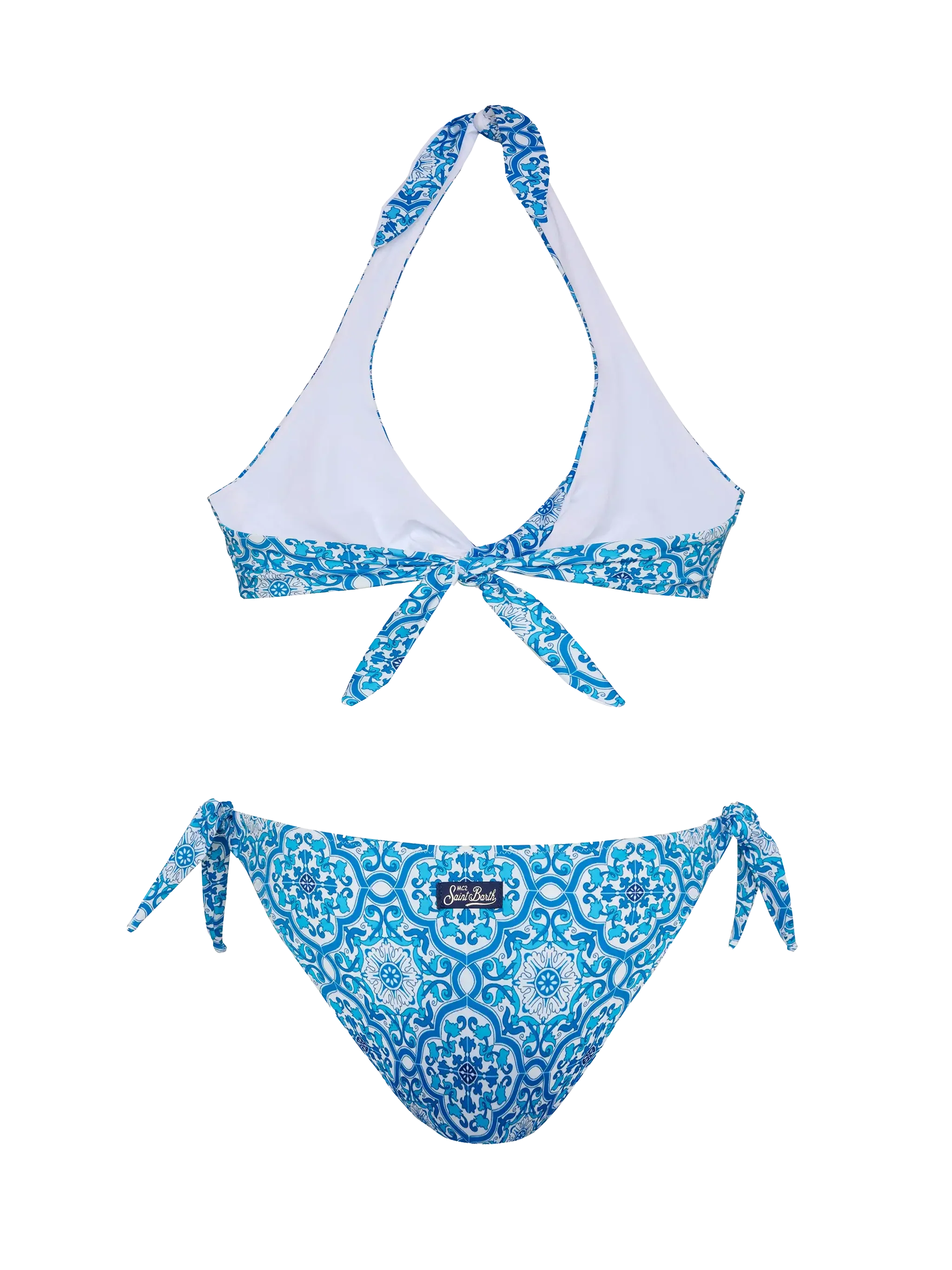 Bikini a bralette con stampa maiolica Leda Yali - Image 3