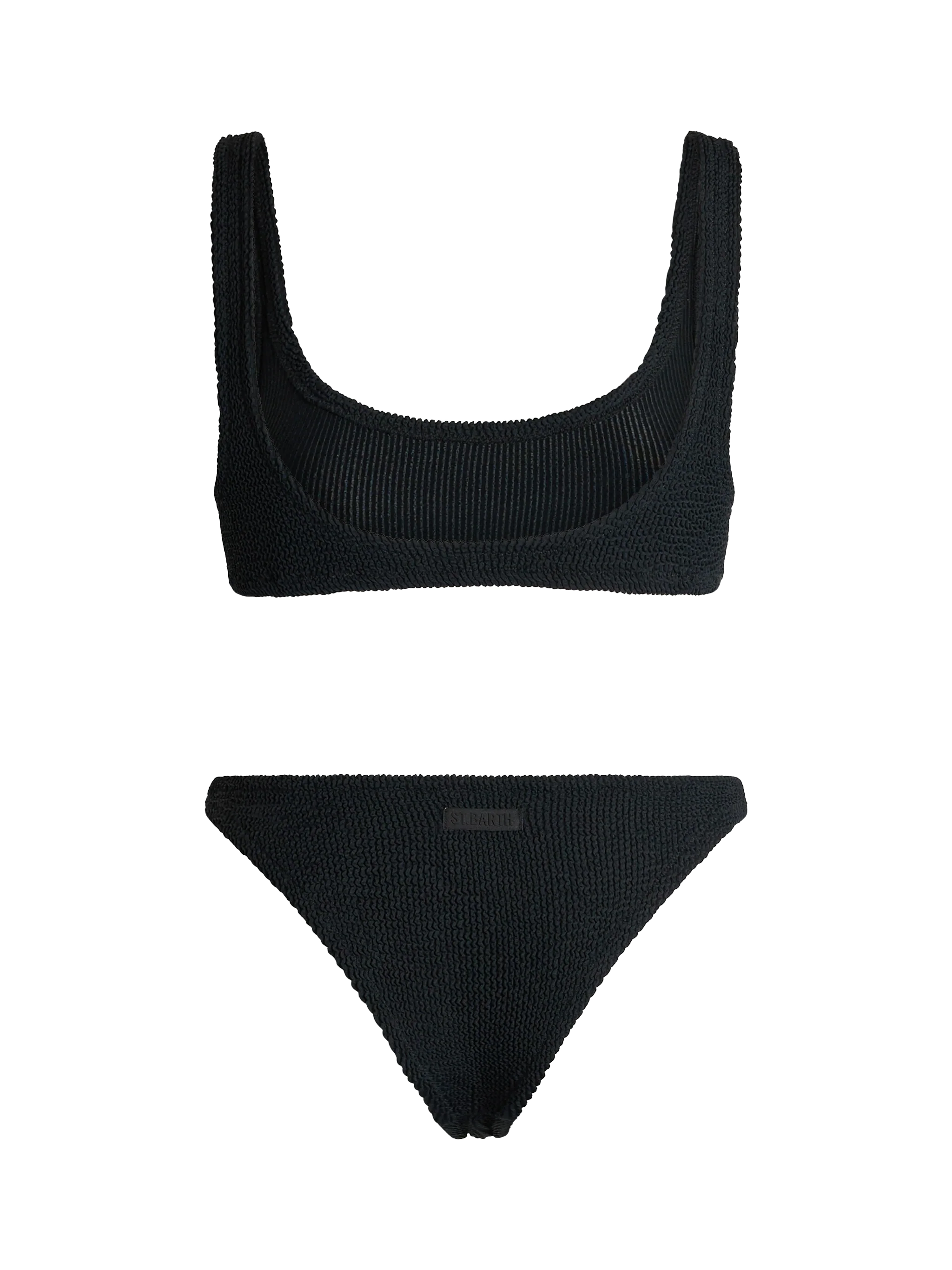 Bikini a bralette Naima Naomi in crinkle nero - Image 3
