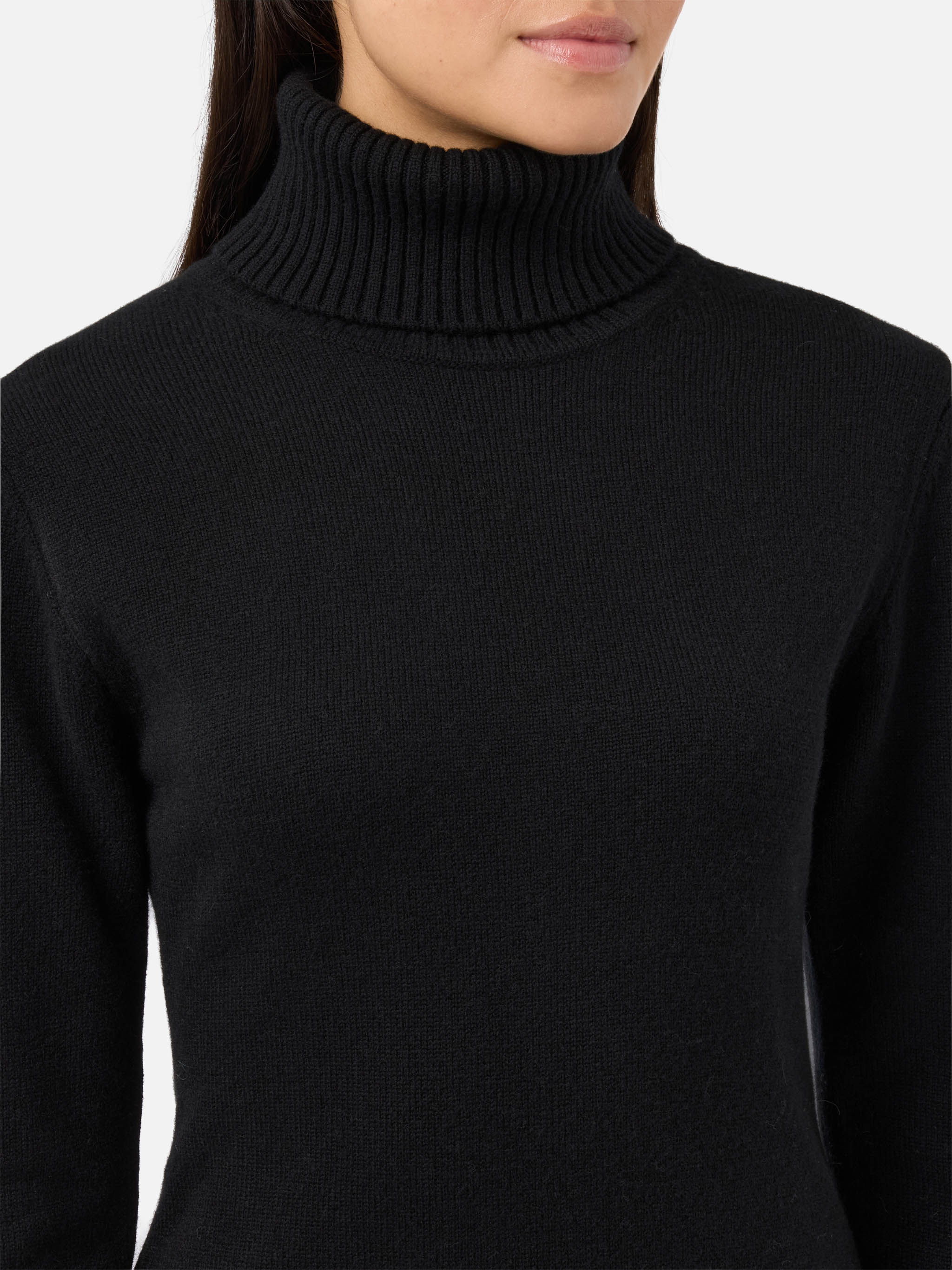 Abito Brea in lana soft touch nero - Image 2