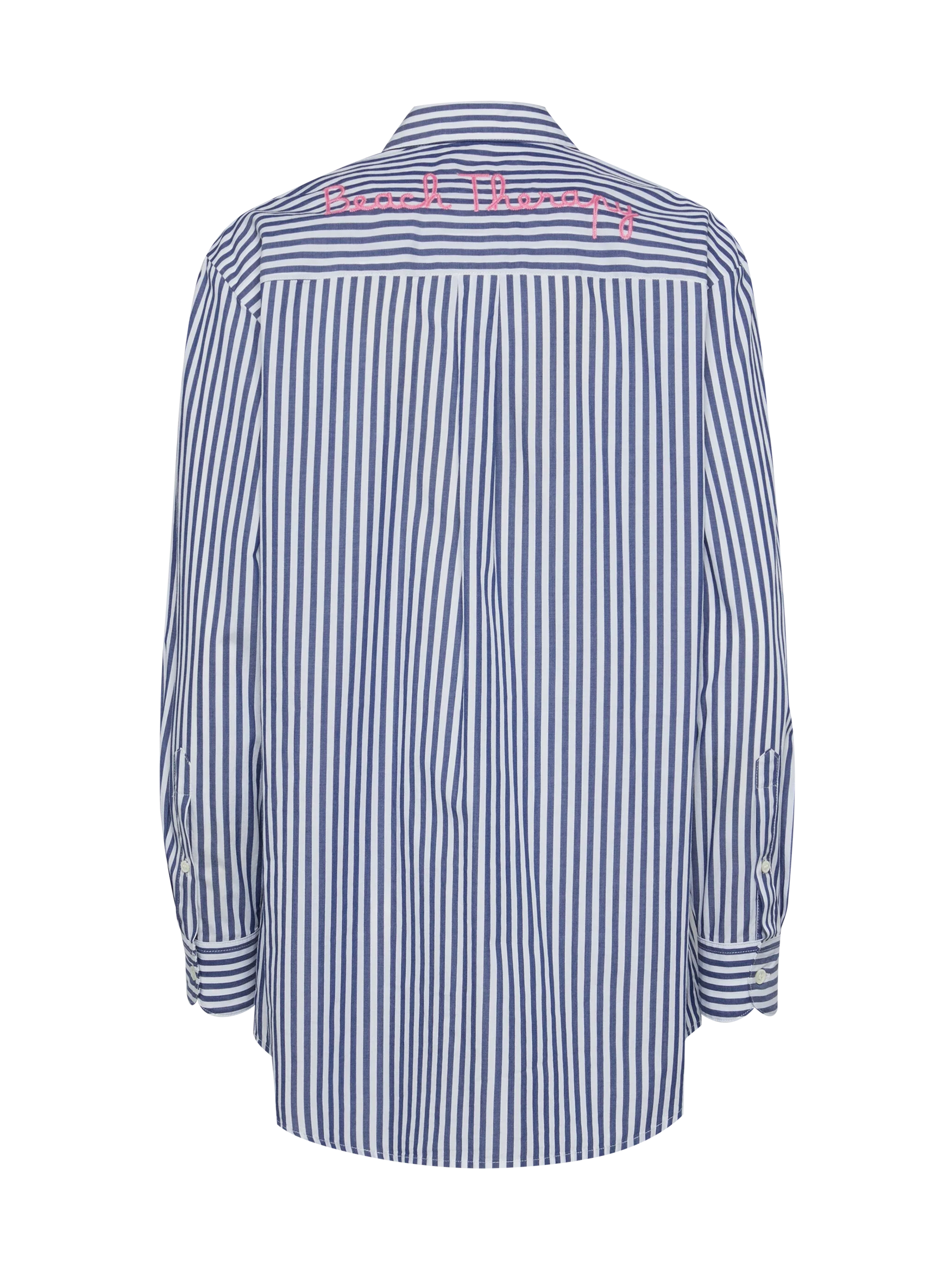 Brigitte camicia in cotone a righe con ricamo Saint Barth Beach Club - Image 7