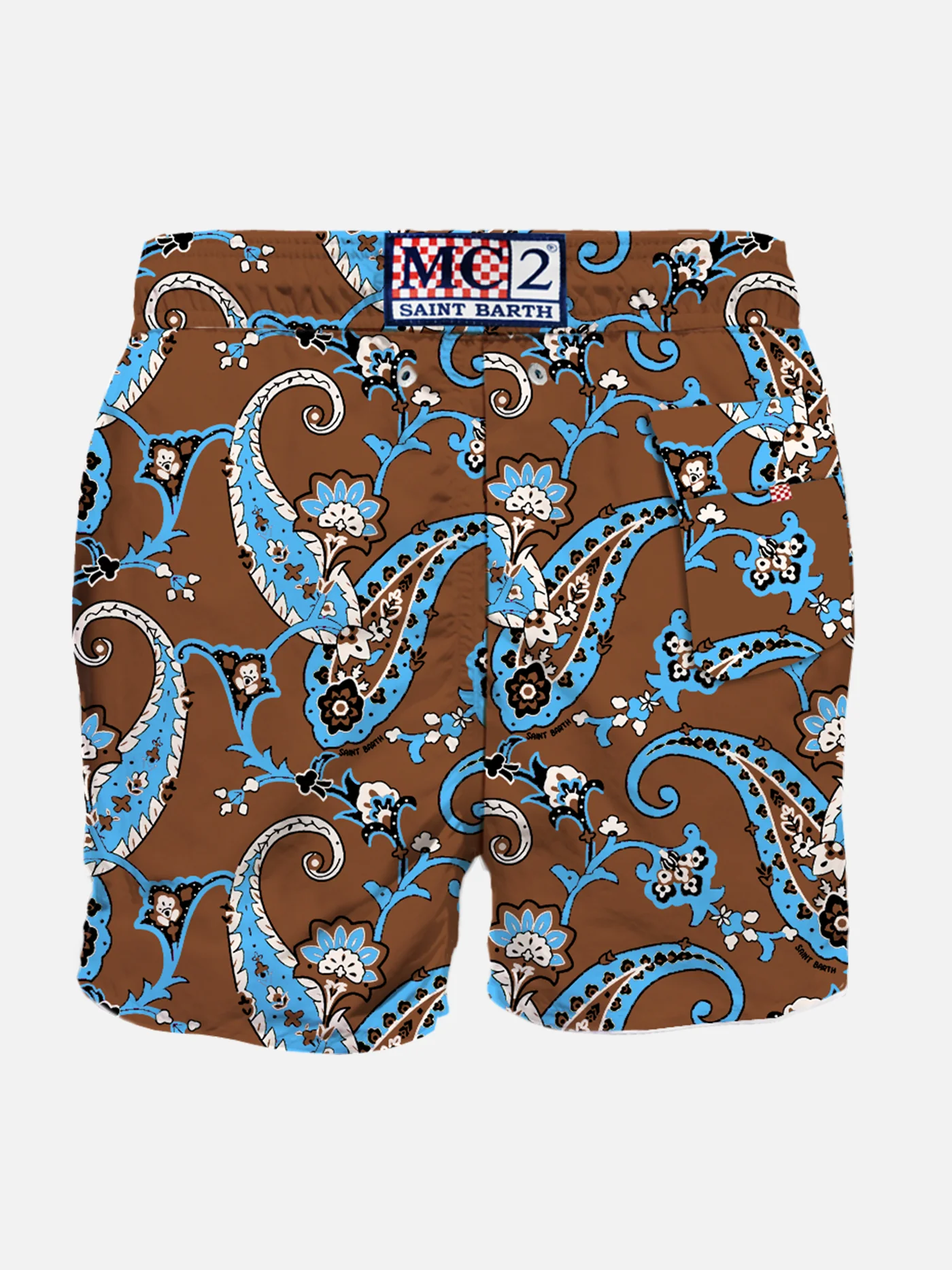 Costume mare Gustavia in lino stampa paisley - Image 2