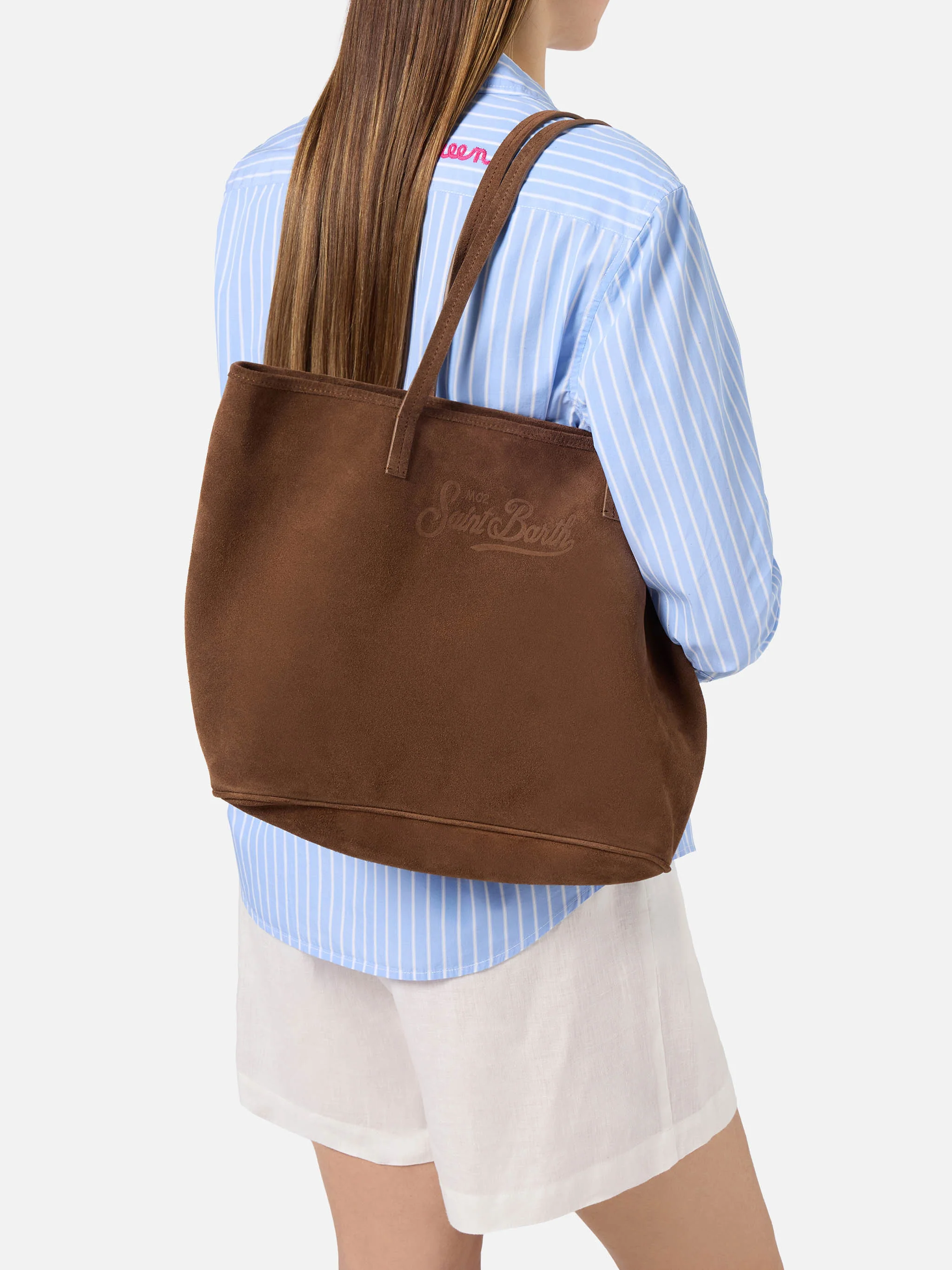 Borsa City regular in camoscio marrone - Image 2