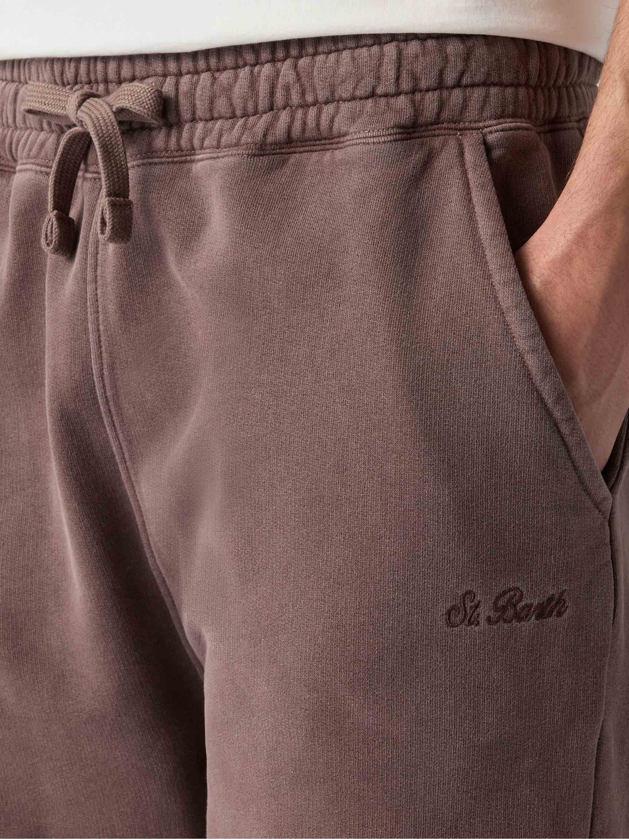 Pantaloni da tuta marroni Bolt con trattamento vintage - Image 2