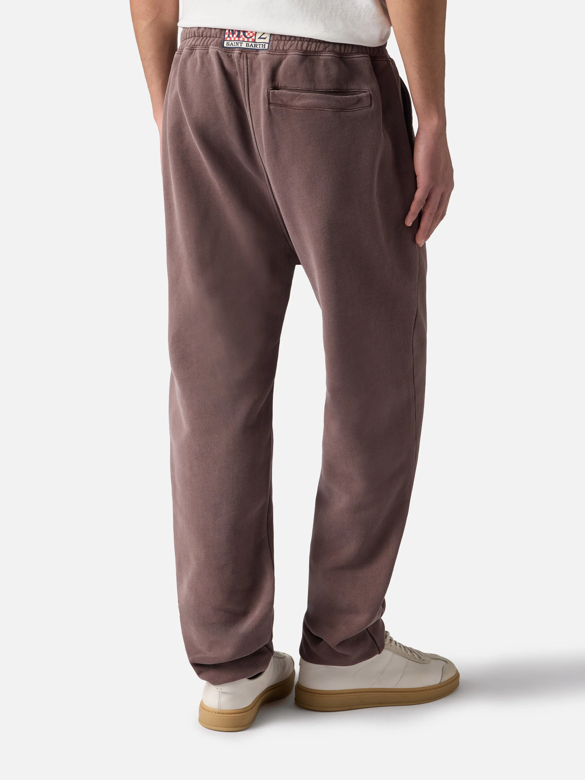 Pantaloni da tuta marroni Bolt con trattamento vintage - Image 3
