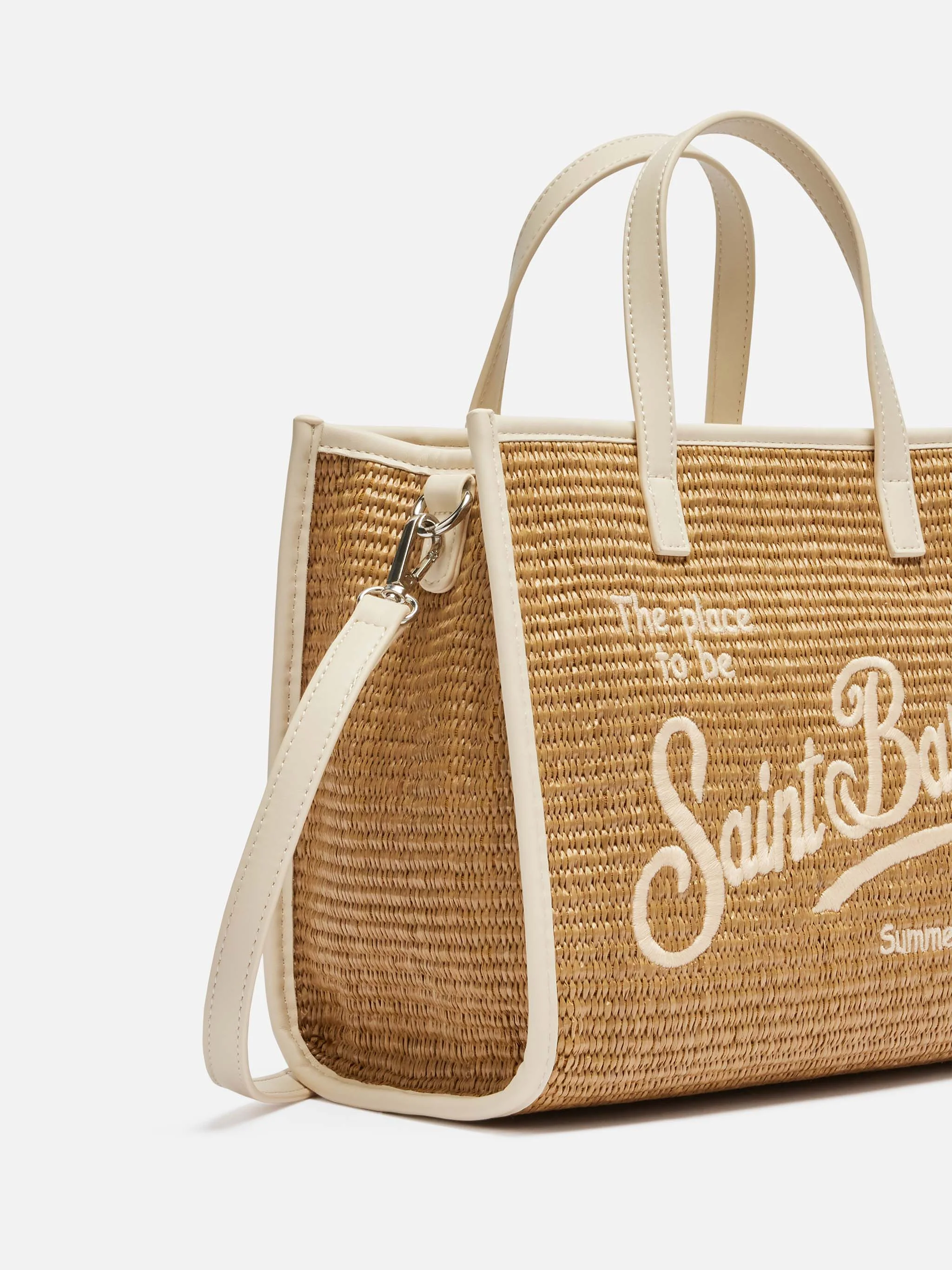 Borsa Vivian Mid Straw marrone effetto paglia - Image 3