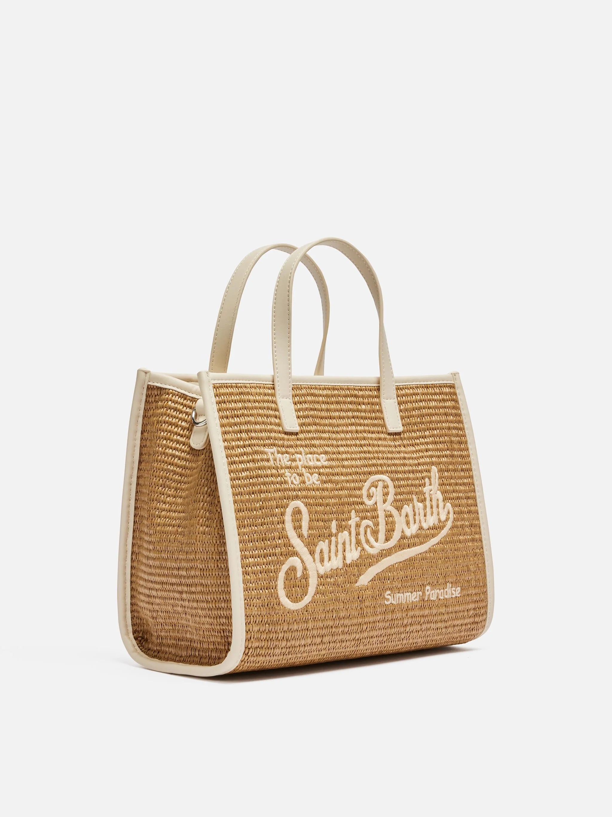 Borsa Vivian Mid Straw marrone effetto paglia - Image 4