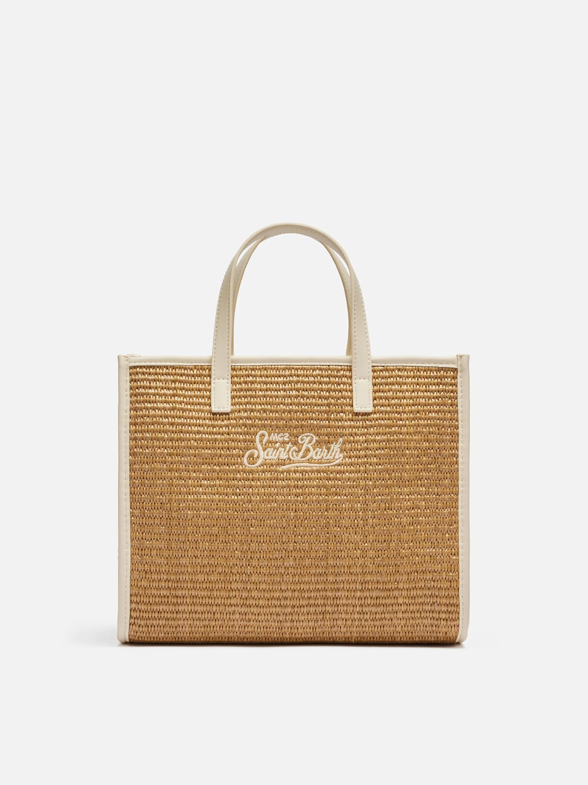 Borsa Vivian Mid Straw marrone effetto paglia - Image 5