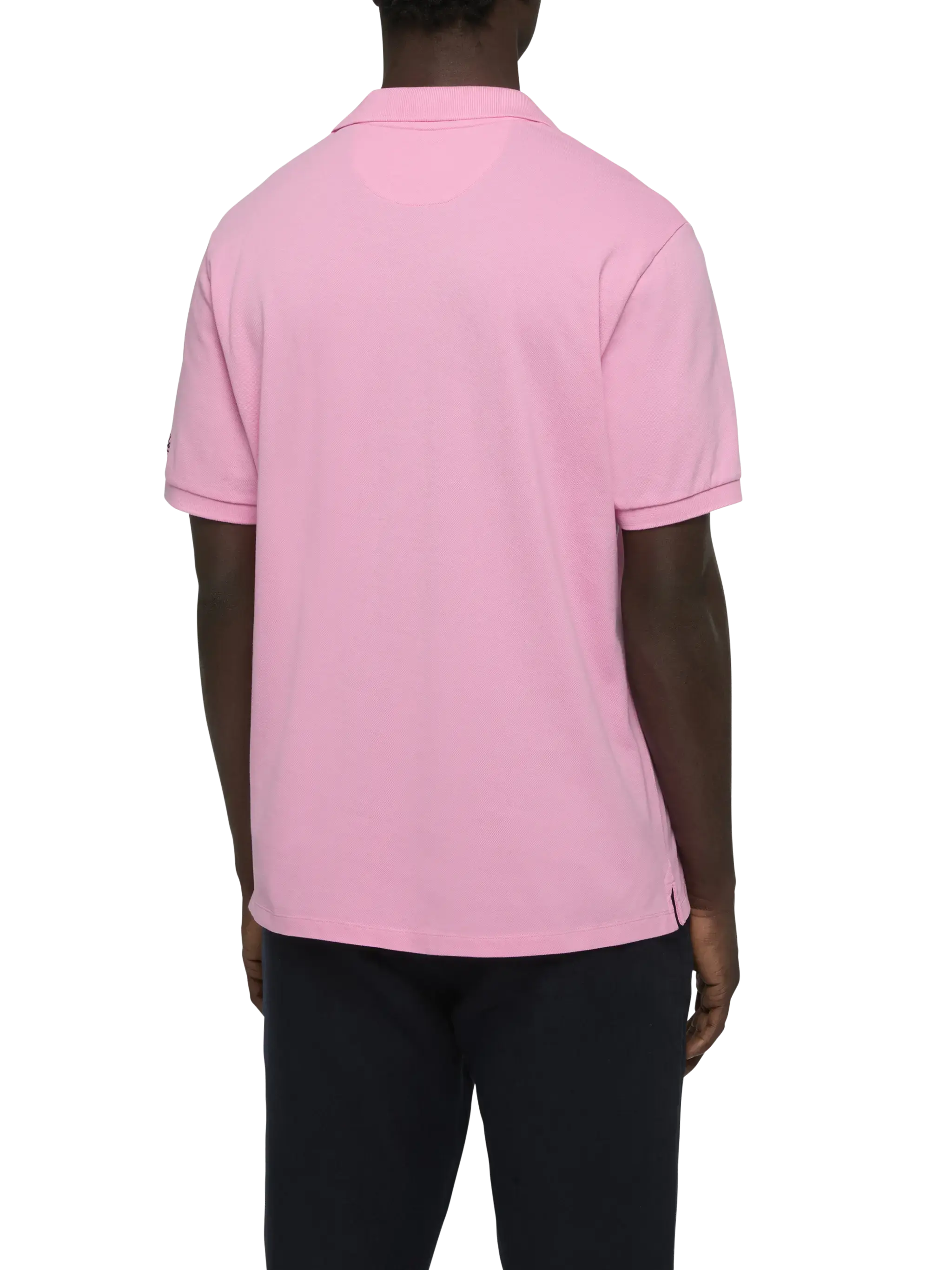 Polo Charles in piquet di cotone rosa bubble senza bottoni - Image 3