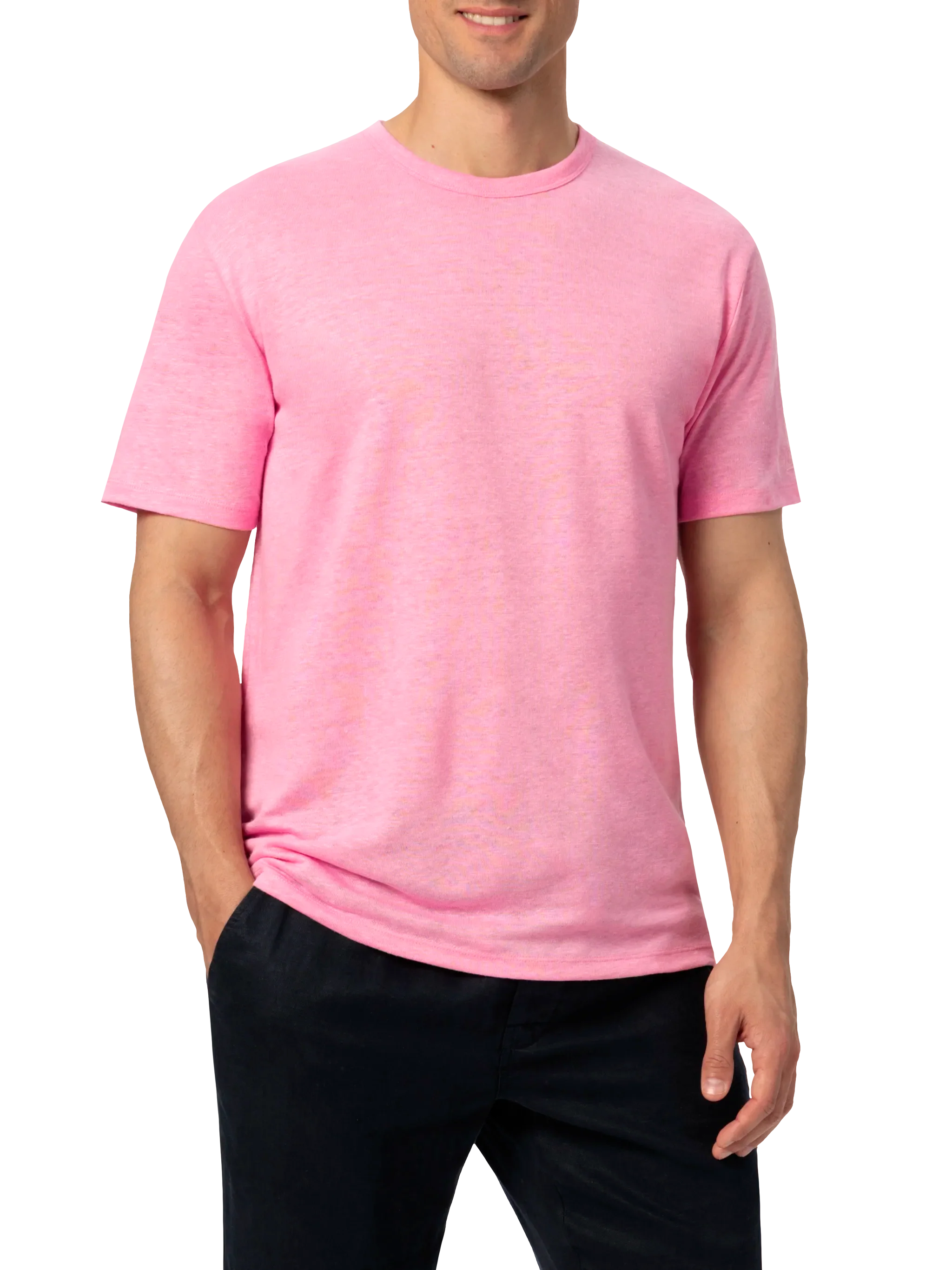 Tshirt Ecstasea in jersey di lino rosa - Image 2