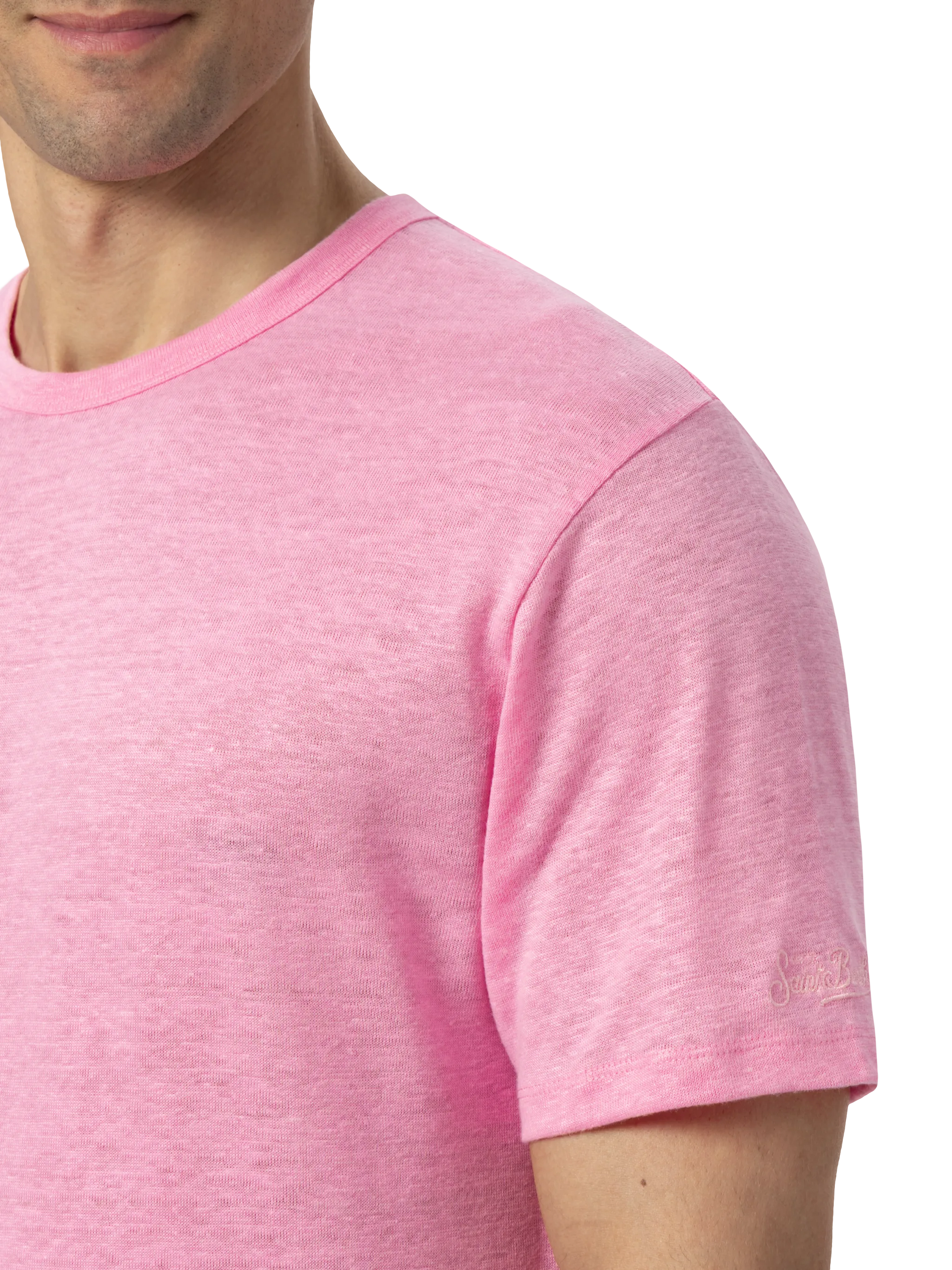 Tshirt Ecstasea in jersey di lino rosa - Image 4