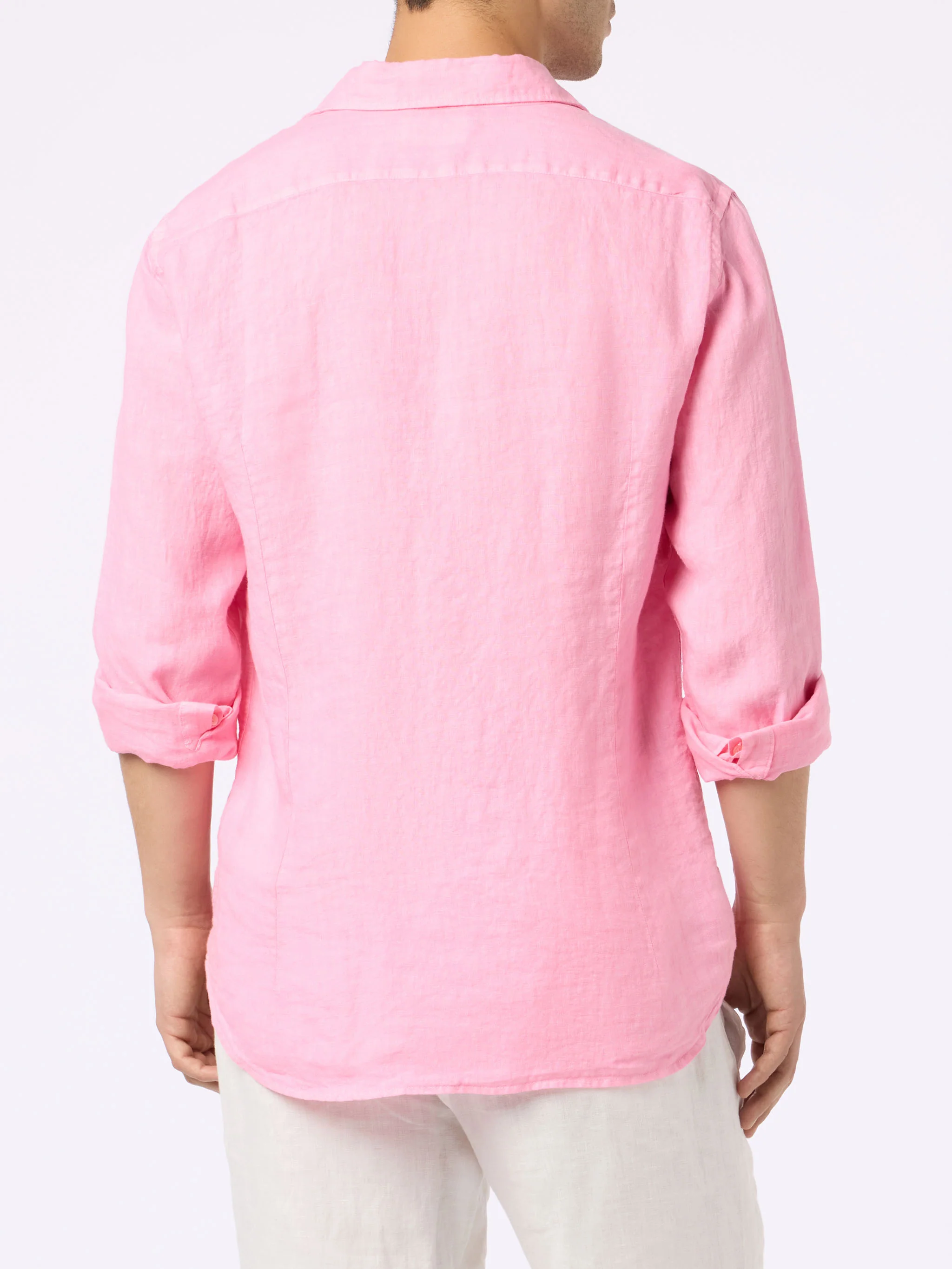 Camicia Pamplona in lino rosa - Image 3