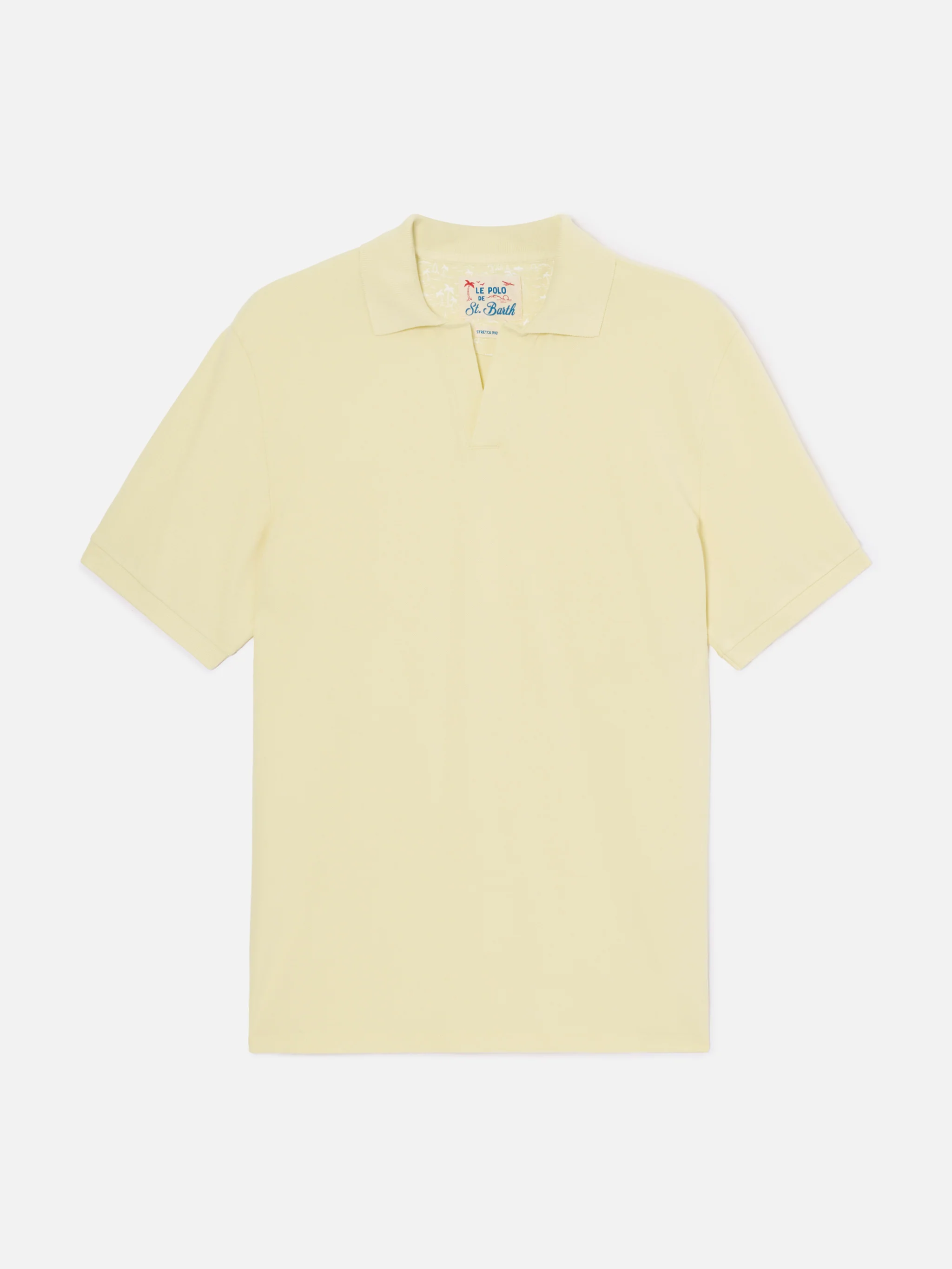 Polo Charles in piquet di cotone giallo burro - Image 5