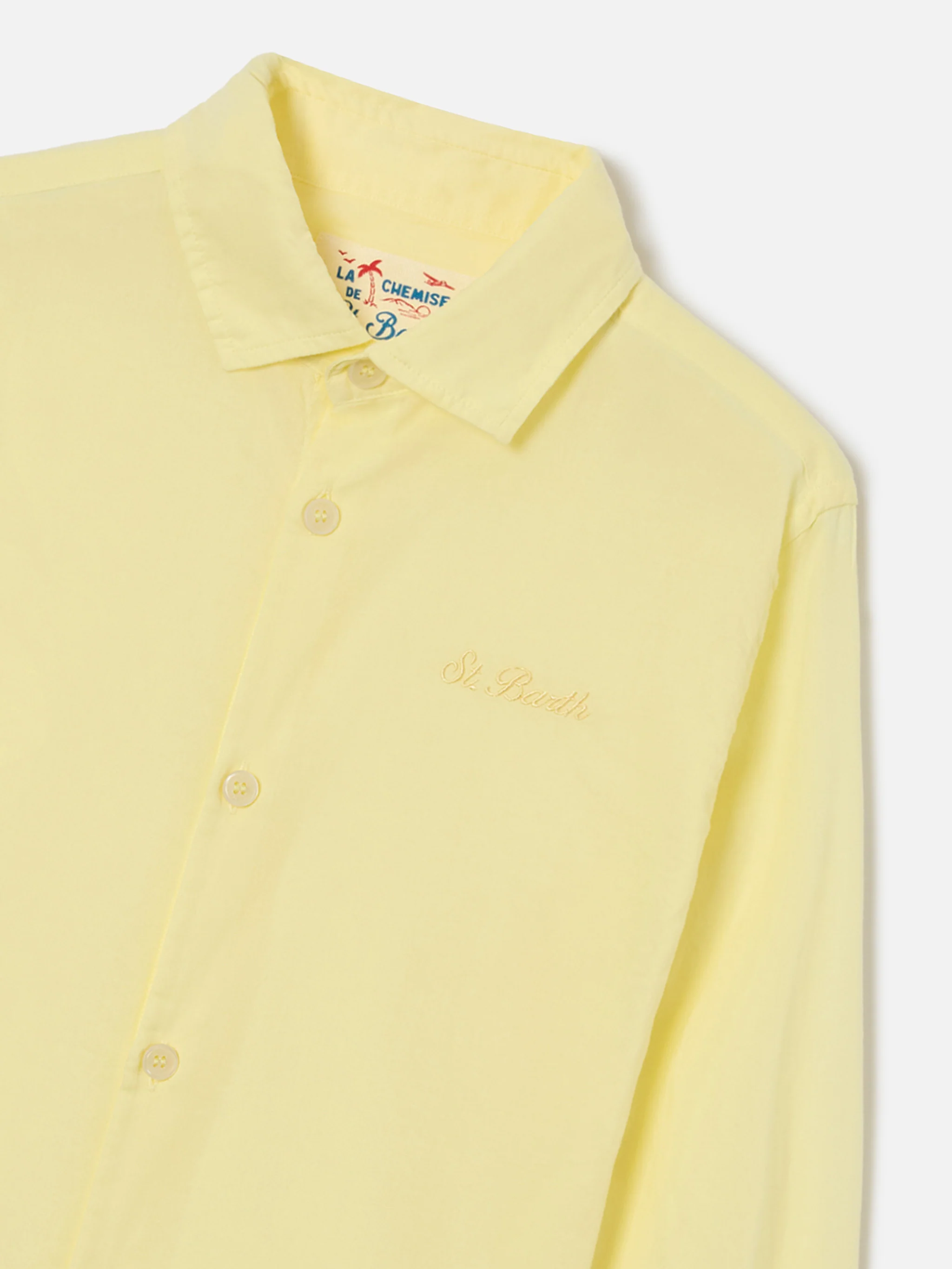 Camicia Chemise Jr in cotone voile giallo burro - Image 2