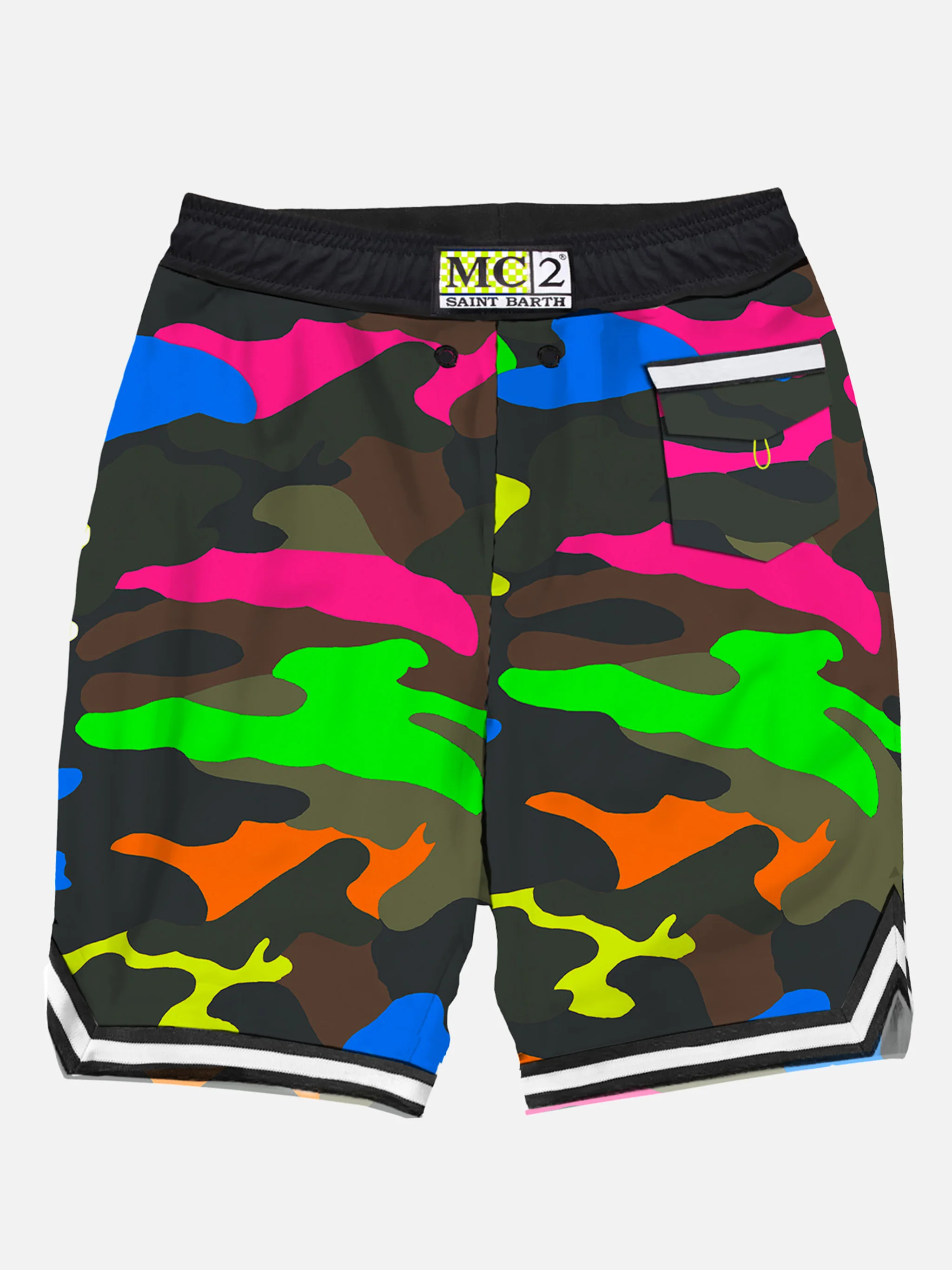 Costume da bagno mimetico fluo multicolor stile surf - Image 2