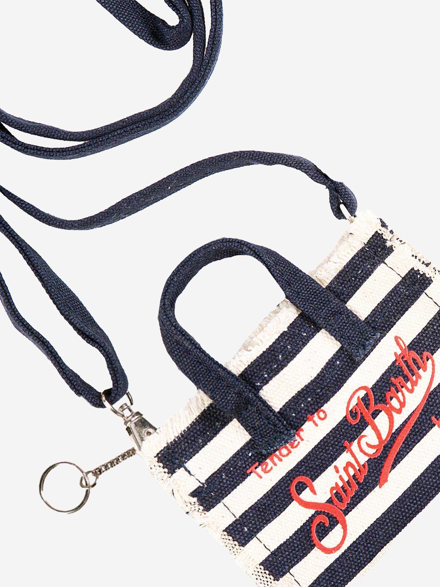 Portachiavi in tela blu navy - Image 4