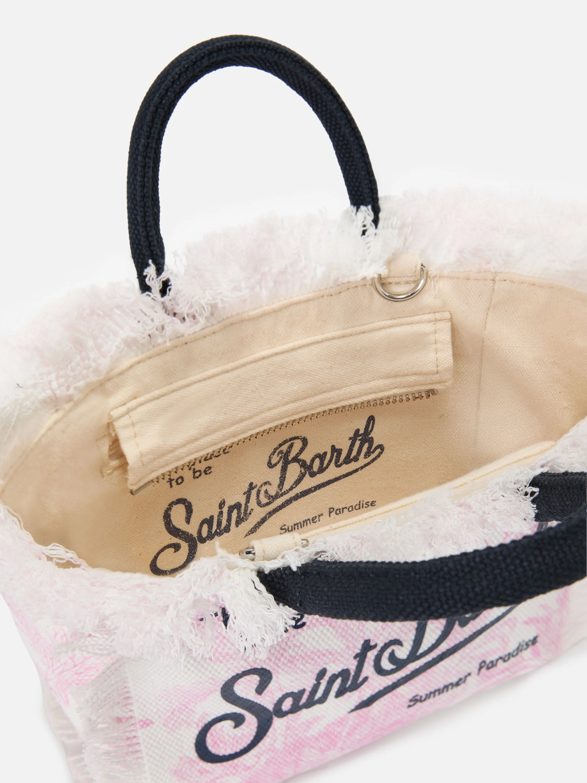 Borsa Vanity mini in canvas con stampa toile de Jouy rosa - Image 4