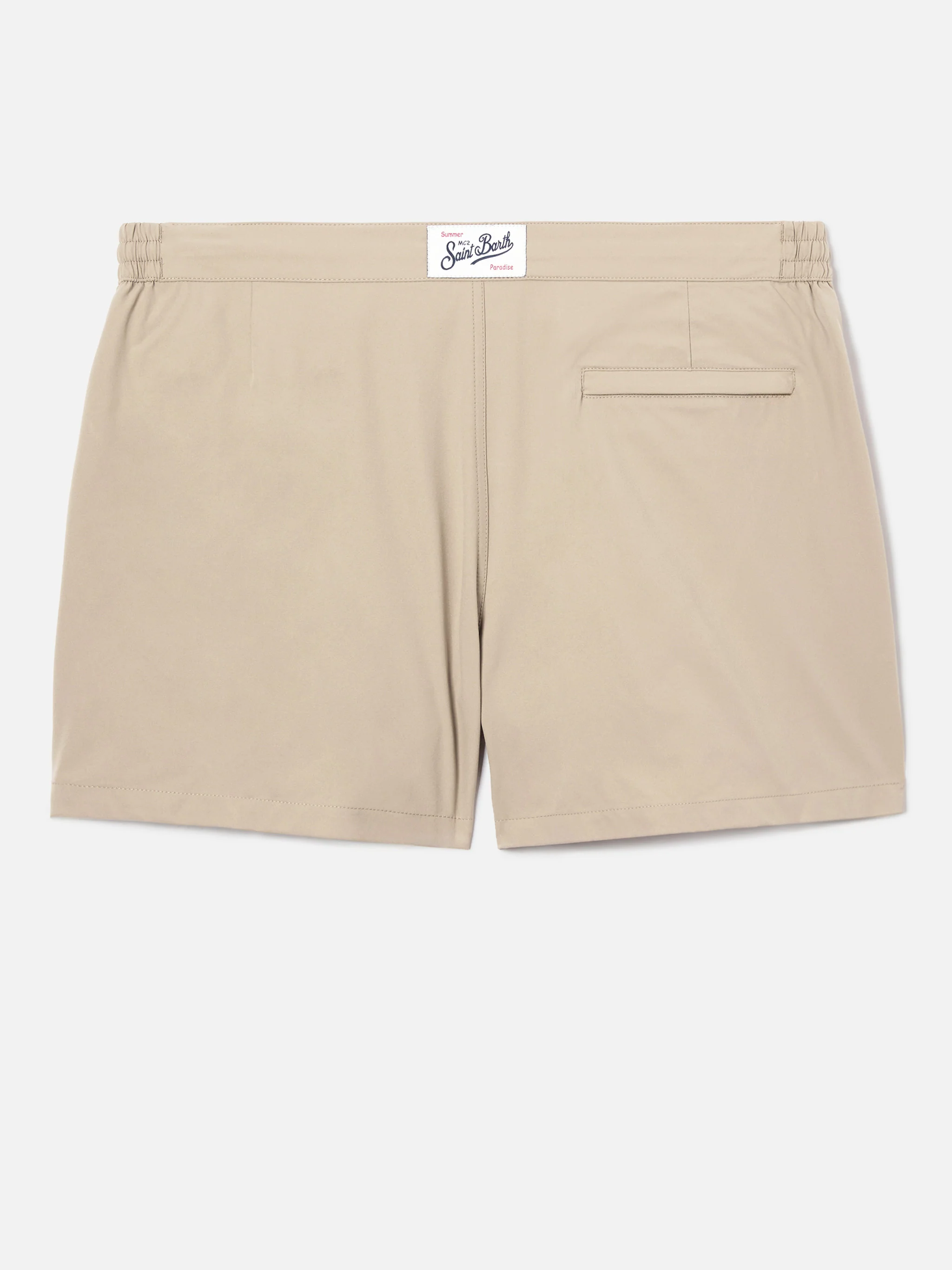 Costume mare Capferrat beige con logo ricamato - Image 2
