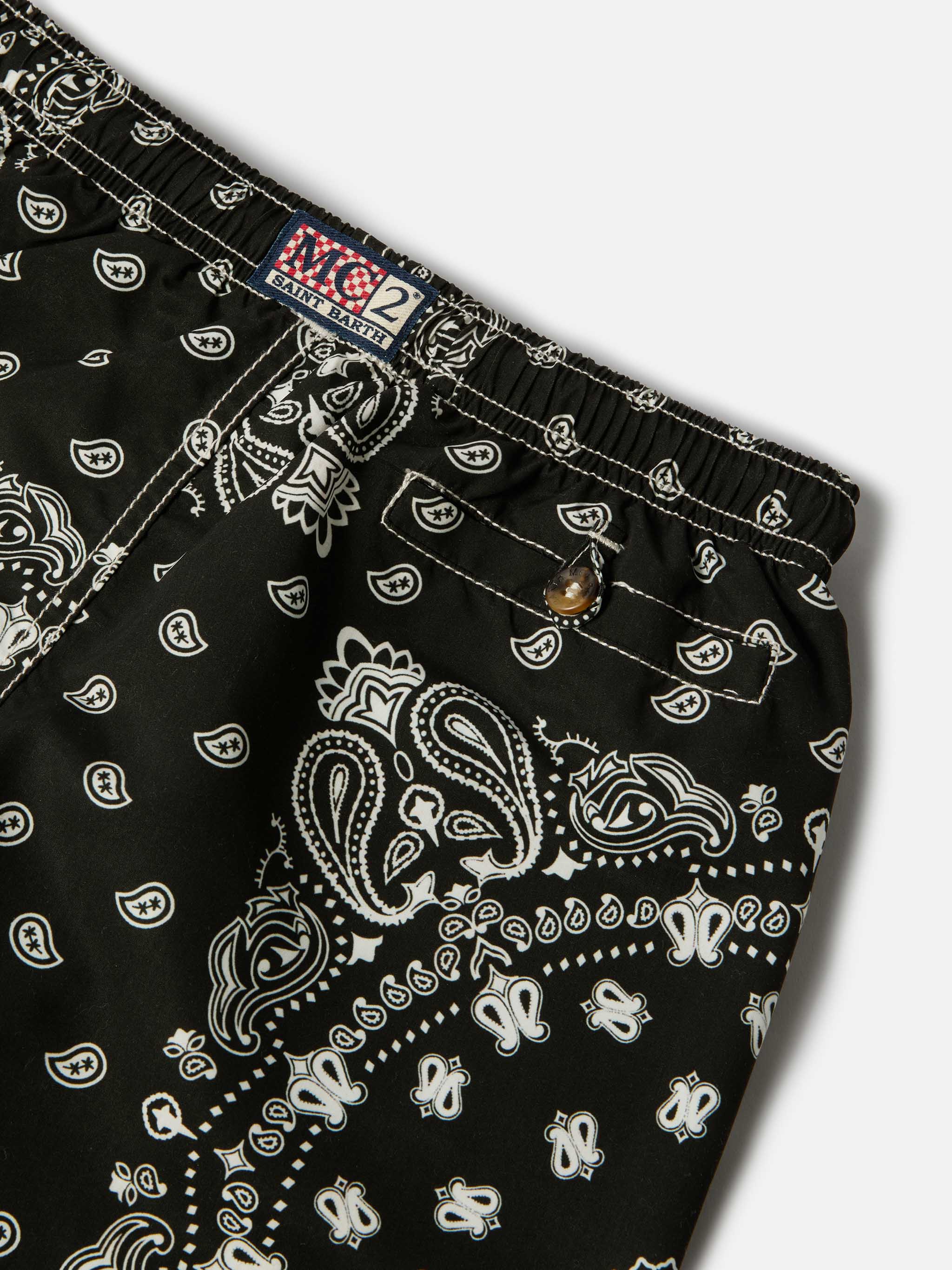 Costume Caprese Jr con stampa bandana nera - Image 3