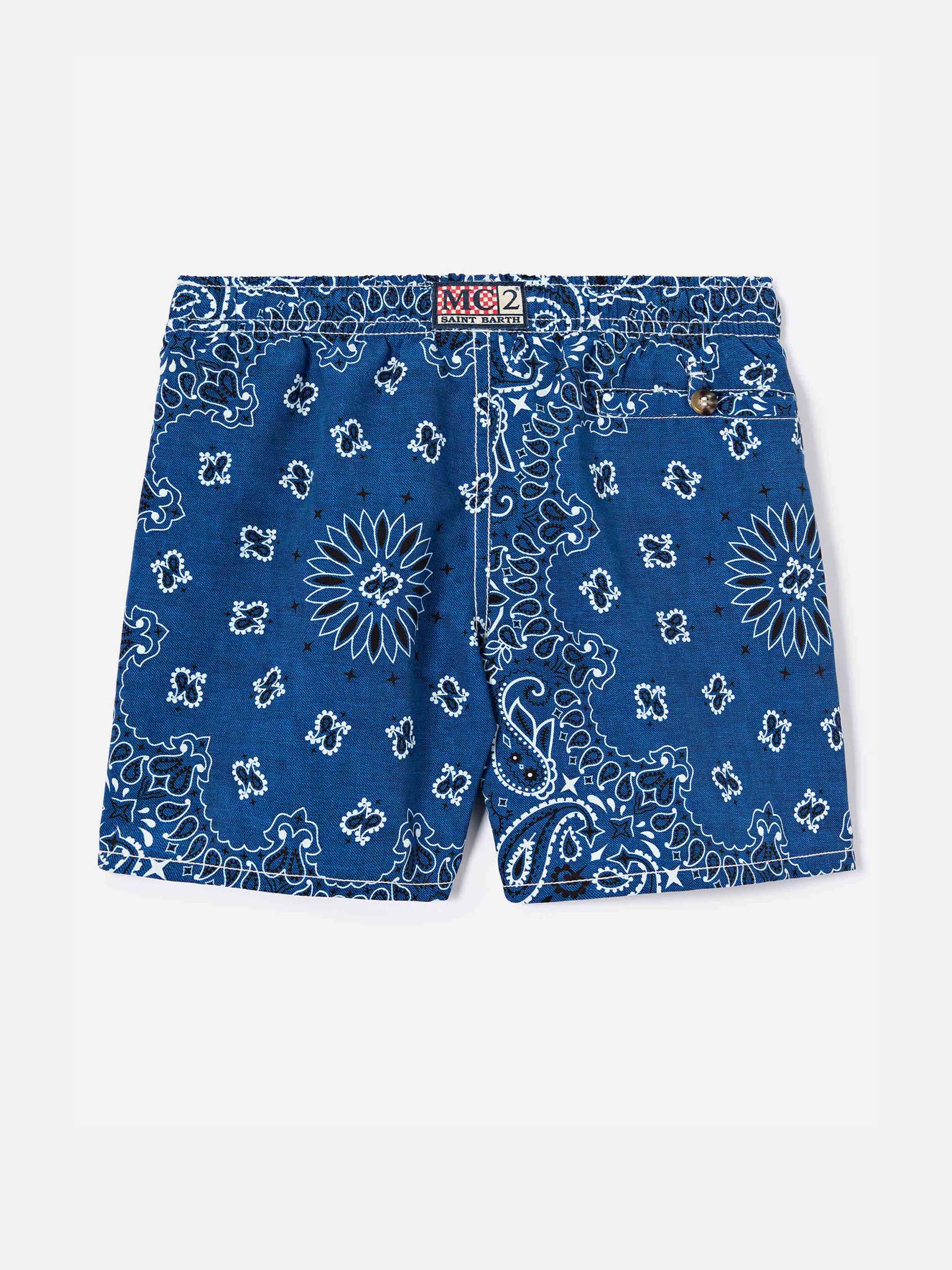 Costume Caprese Jr con stampa bandana blu navy - Image 2