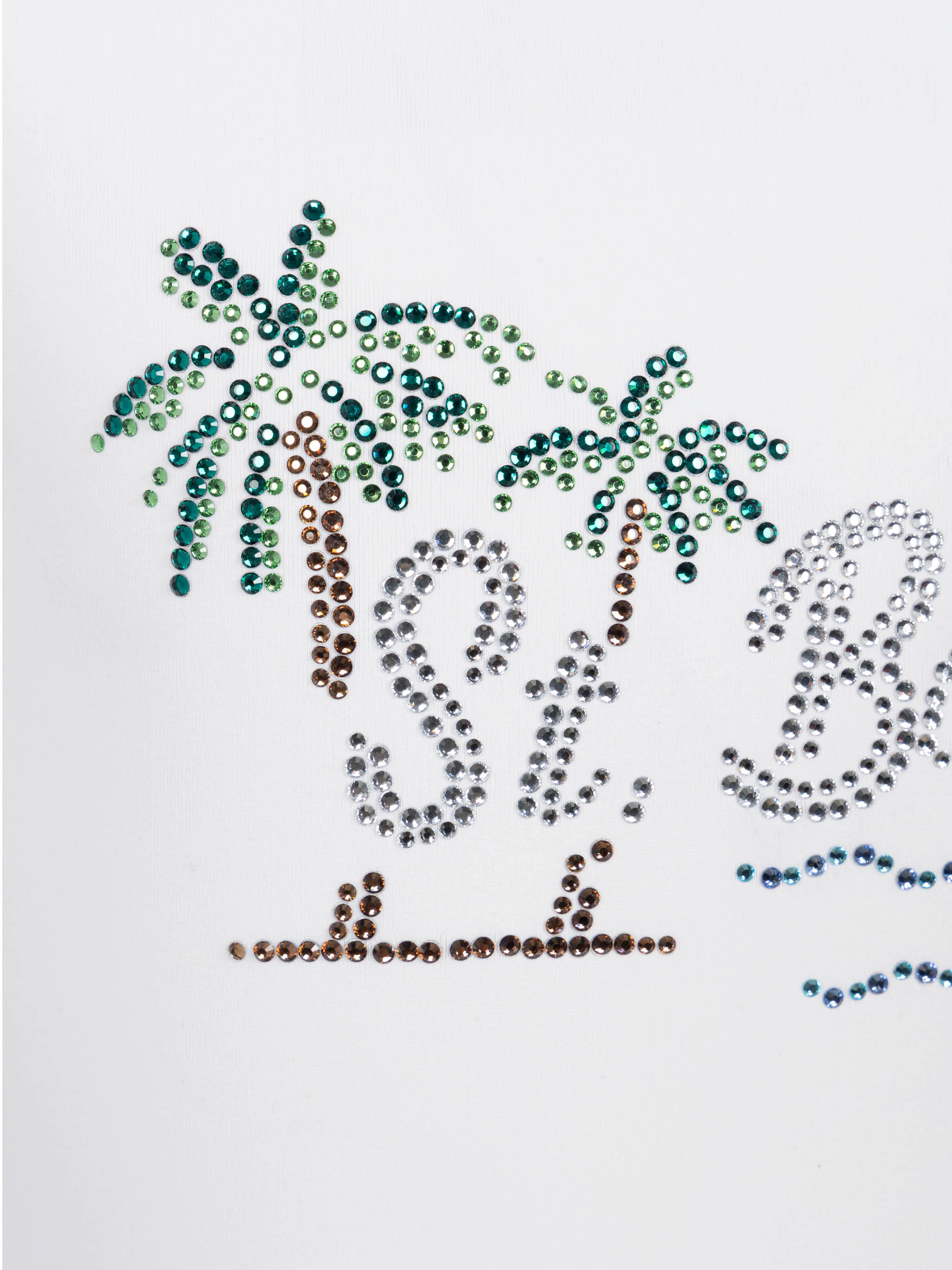 Costume intero Cara con design St. Barth sunset in strass - Image 3