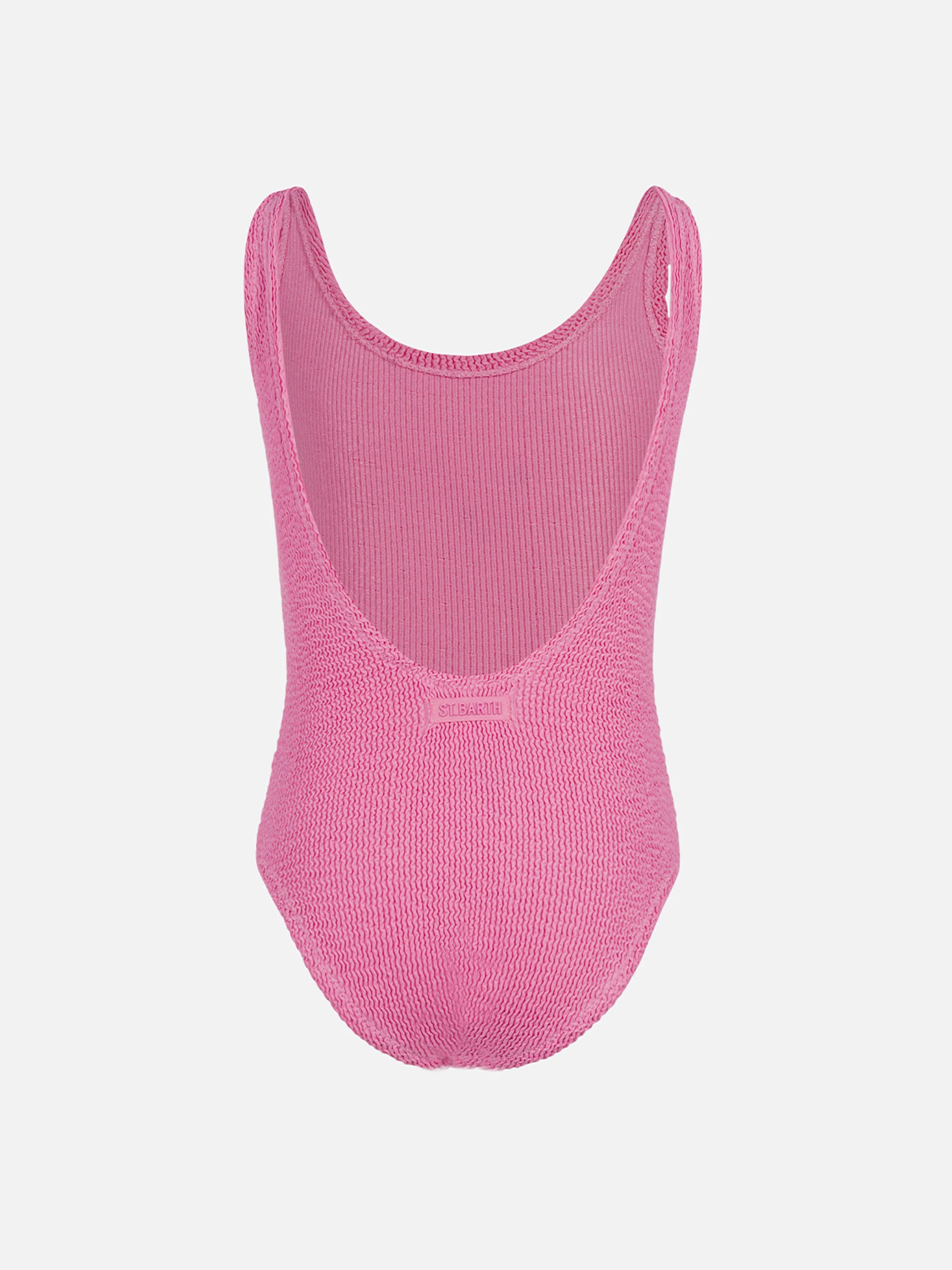 Costume intero Cara in crinkle rosa - Image 2